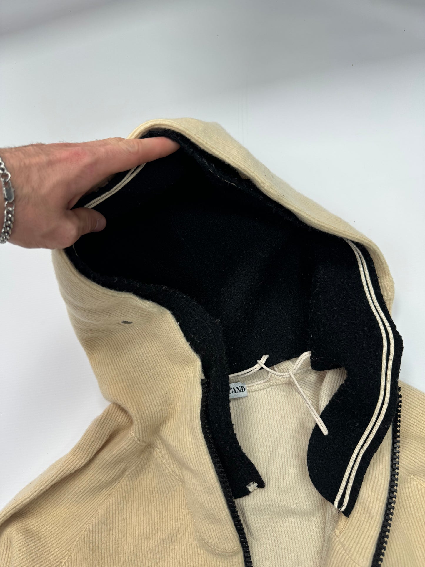 Stone island full zip knit hoodie (L)