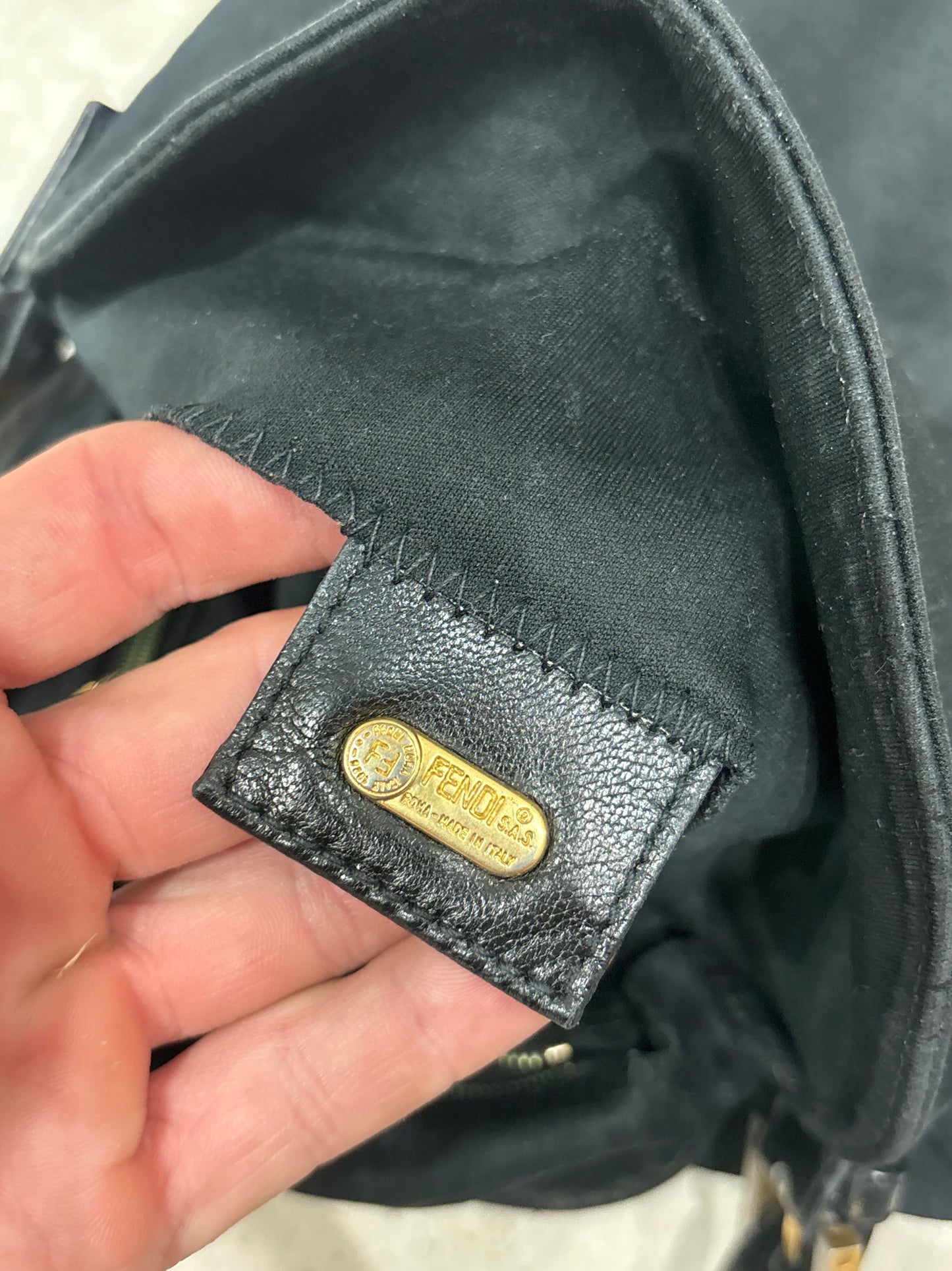 Fendi Mamma Baguette satin shoulder bag