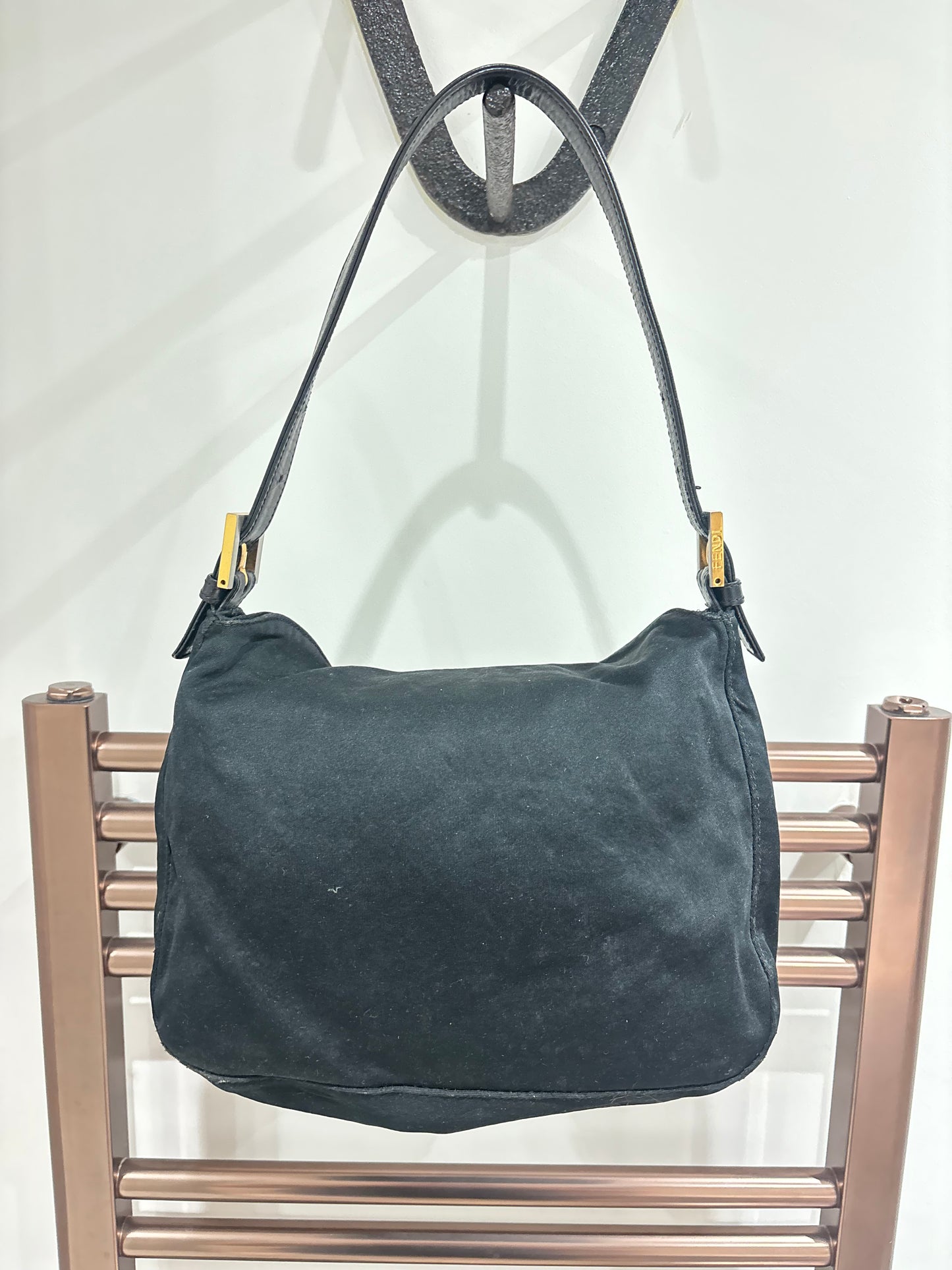 Fendi Mamma Baguette satin shoulder bag