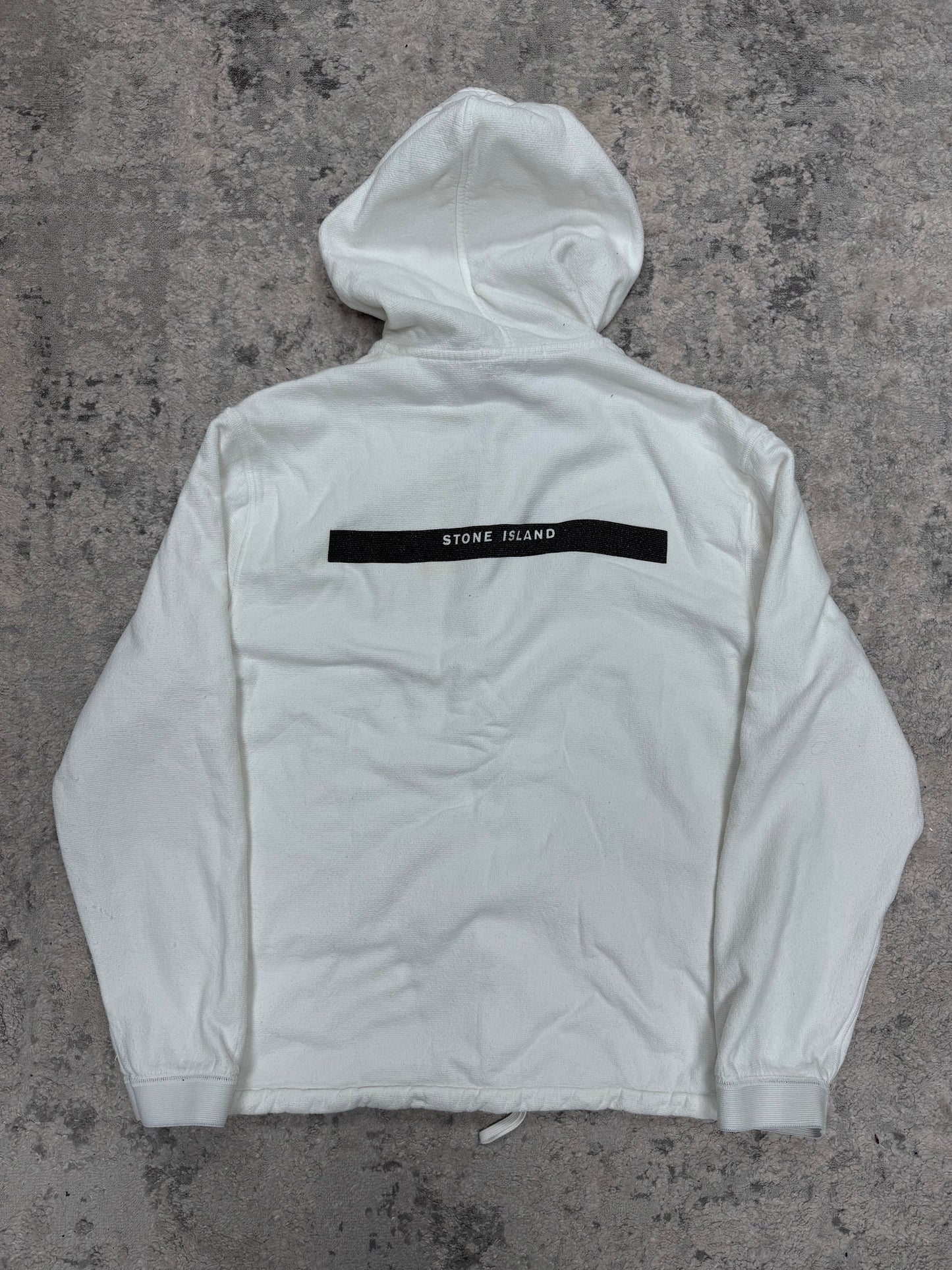 Stone island button up flannel hoodie (M)