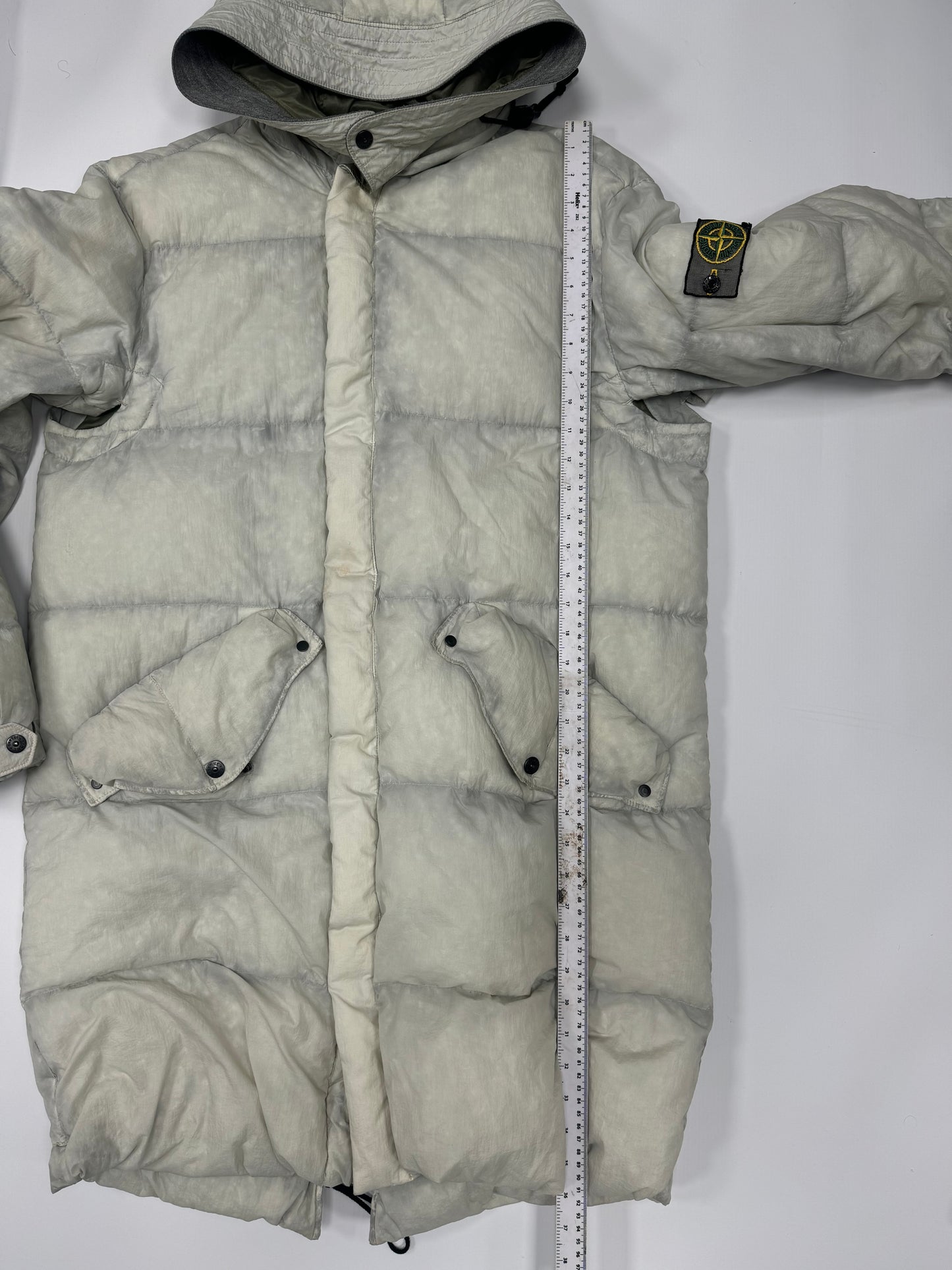 Stone island opaque A/W 2006 mesh badge down jacket (L)