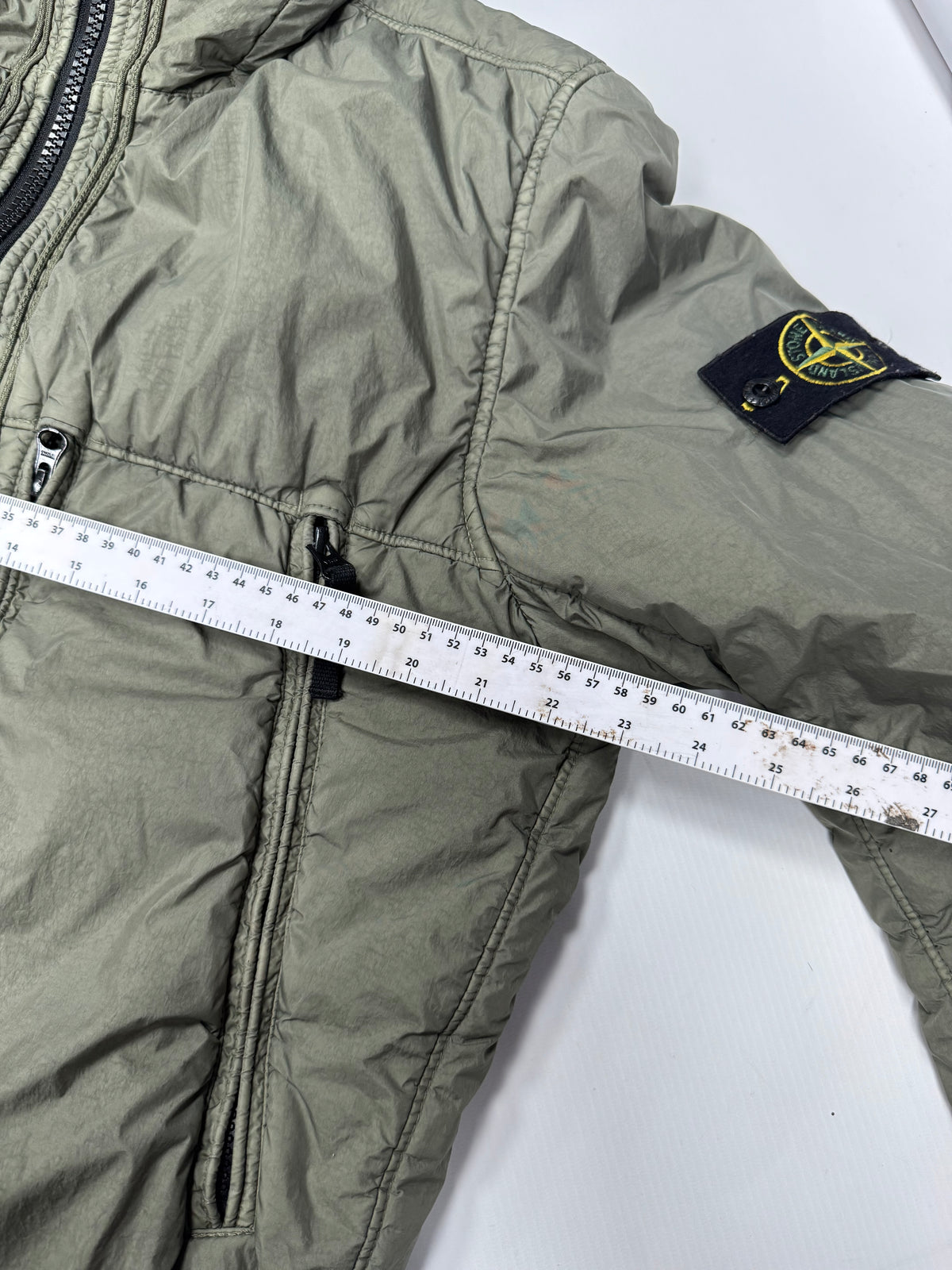 Stone island garment dyed crinkle reps hooded Ny bomber jacket (L)