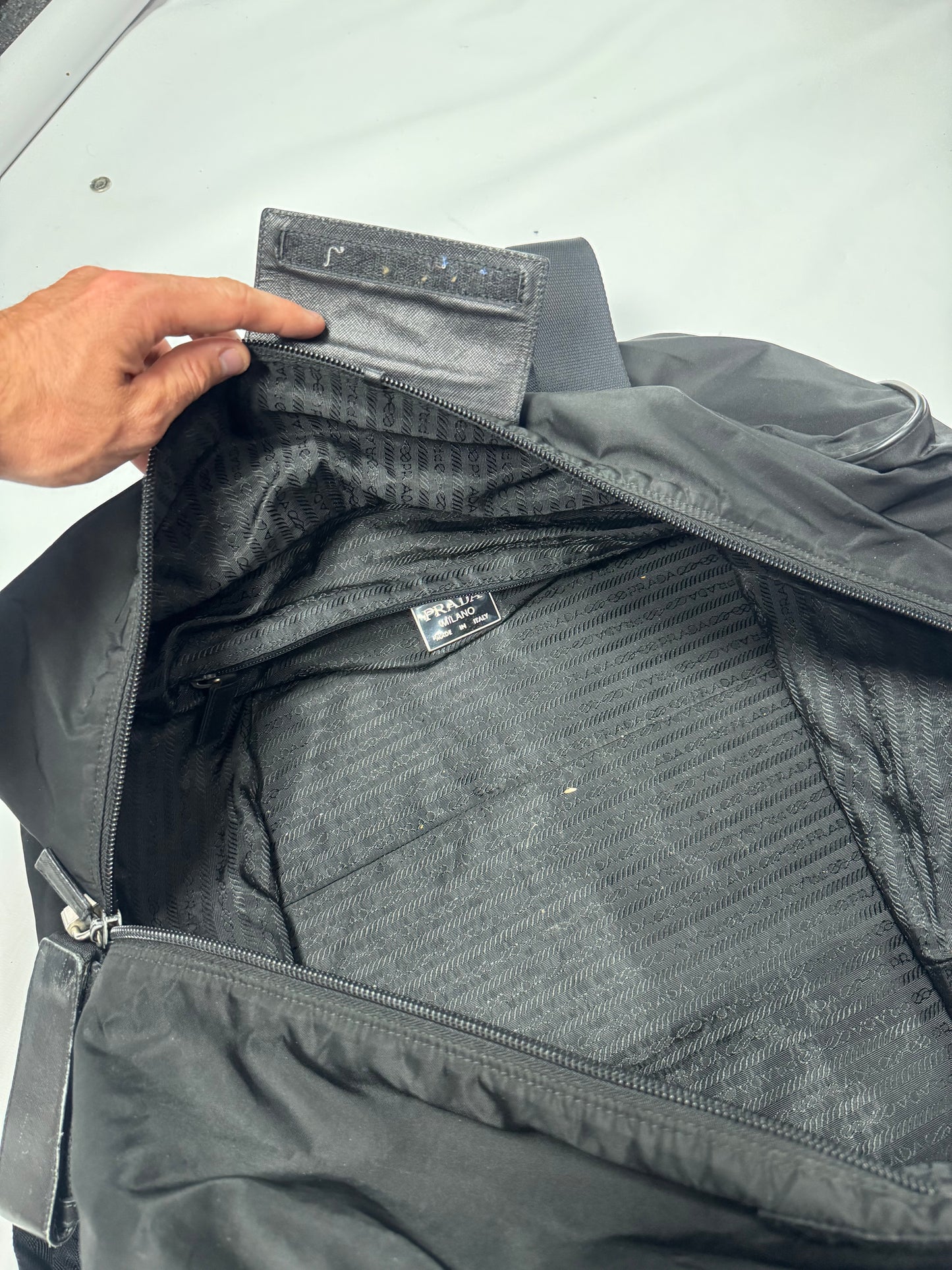 Prada Milano nylon duffle bag (L)