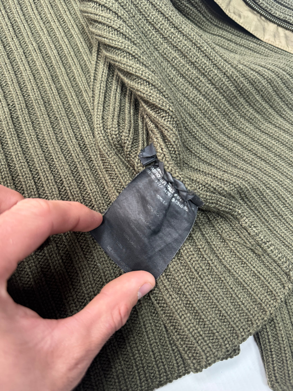 Prada sport lana wool knit zip up (L)