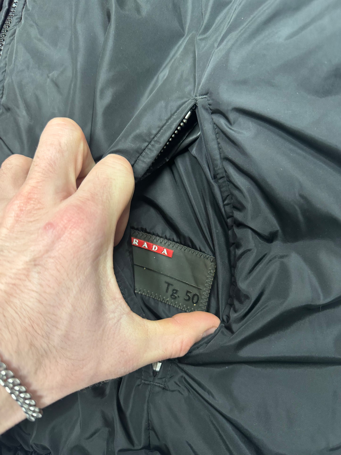 Prada sport nylon padded reversible jacket (L)