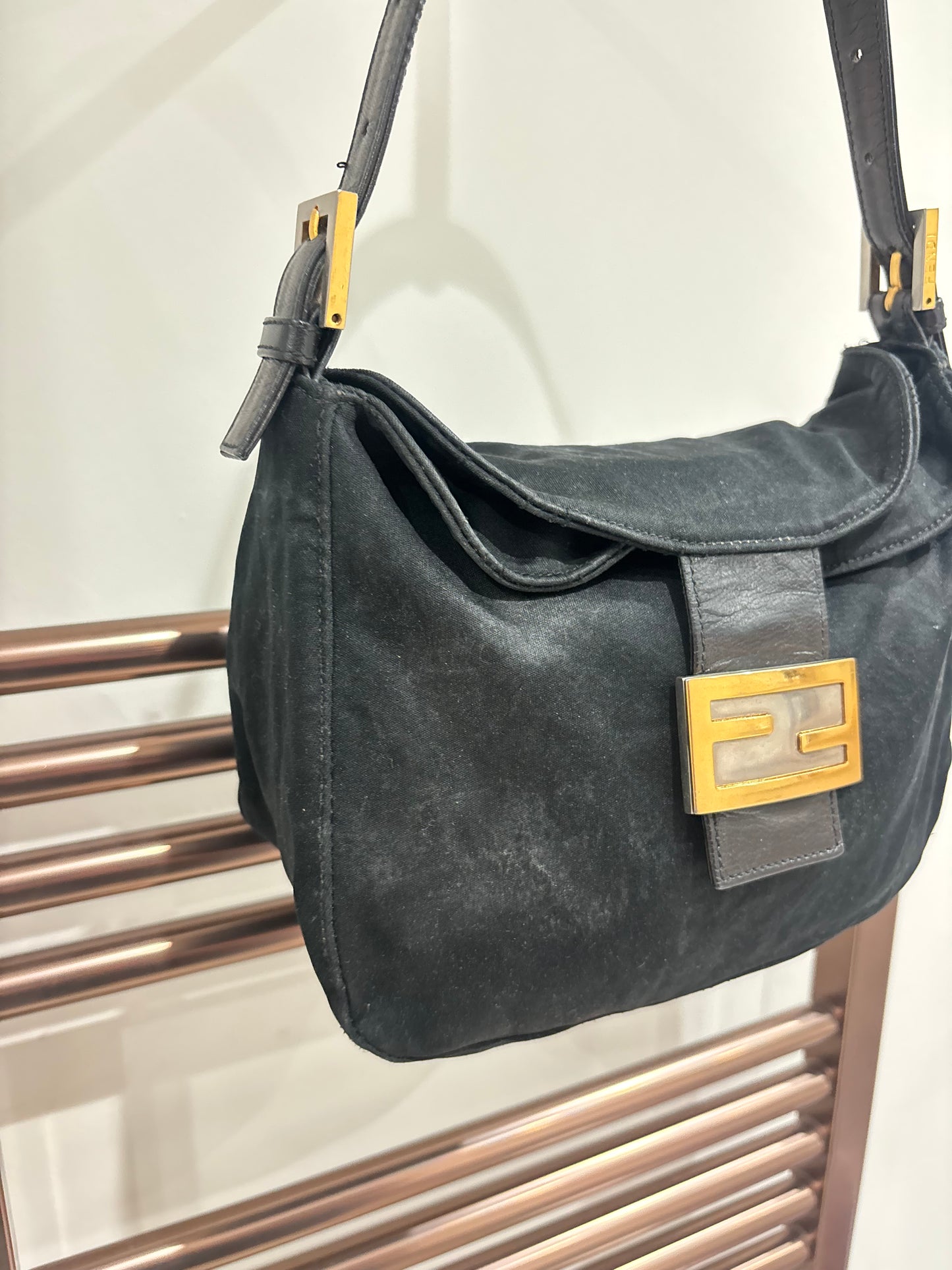 Fendi Mamma Baguette satin shoulder bag