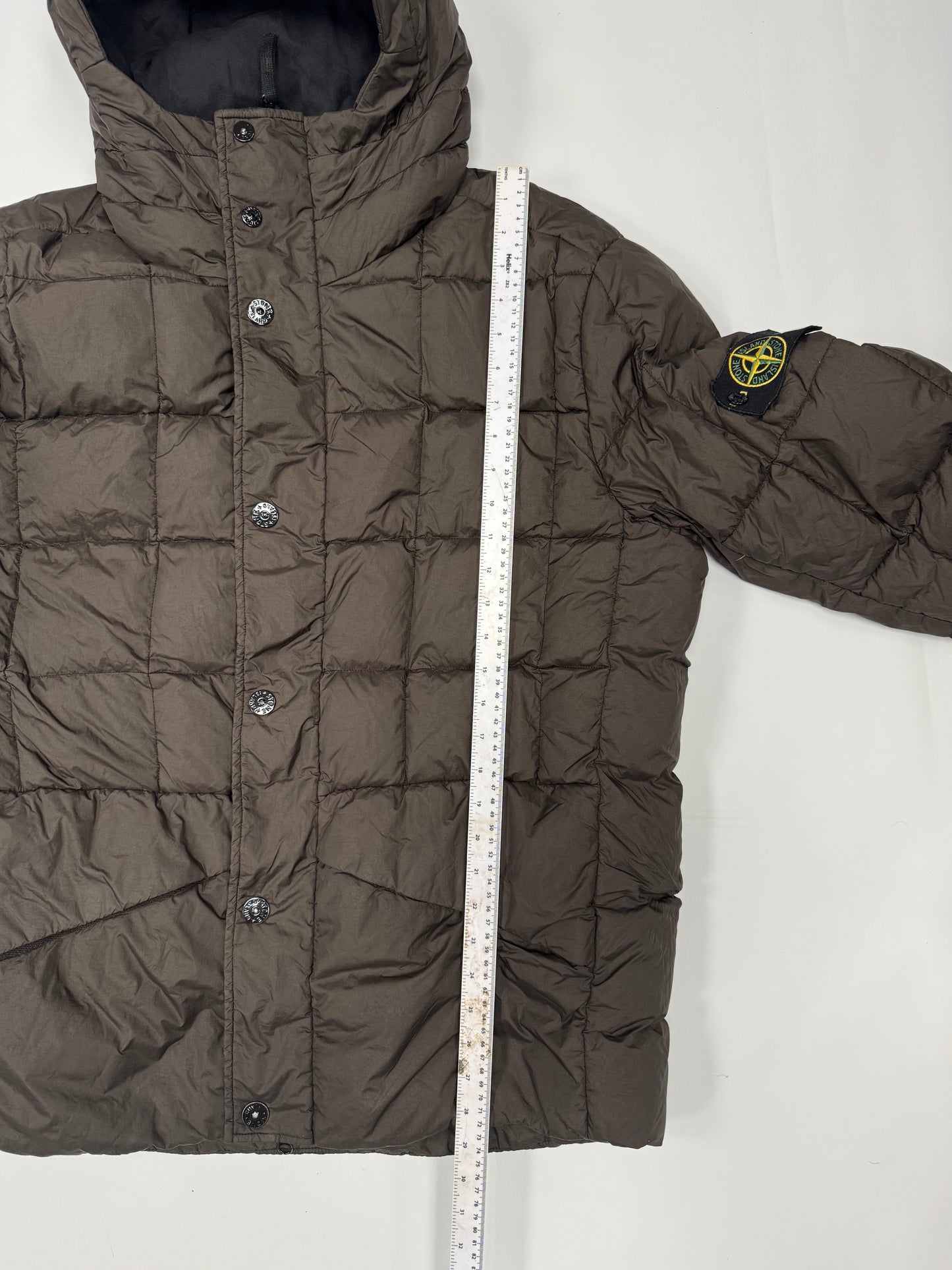 Stone island 30th anniversary garment dyed nylon tela down jacket (XL)
