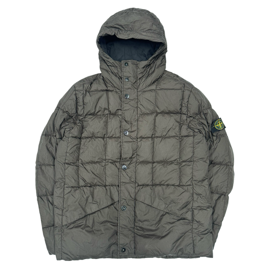 Stone island 30th anniversary garment dyed nylon tela down jacket (XL)