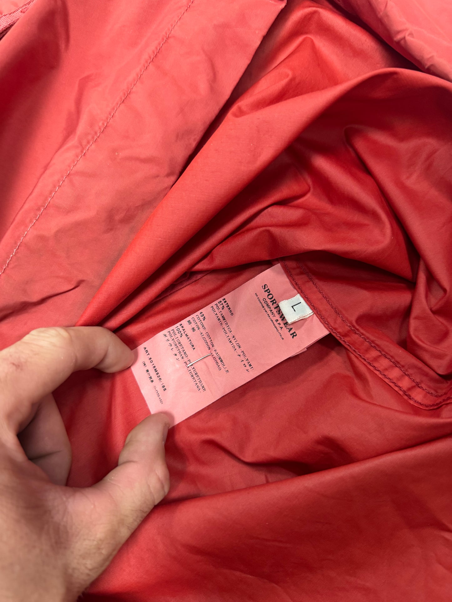 Stone island S/S 2009 spalmatura nylon hooded jacket (L)
