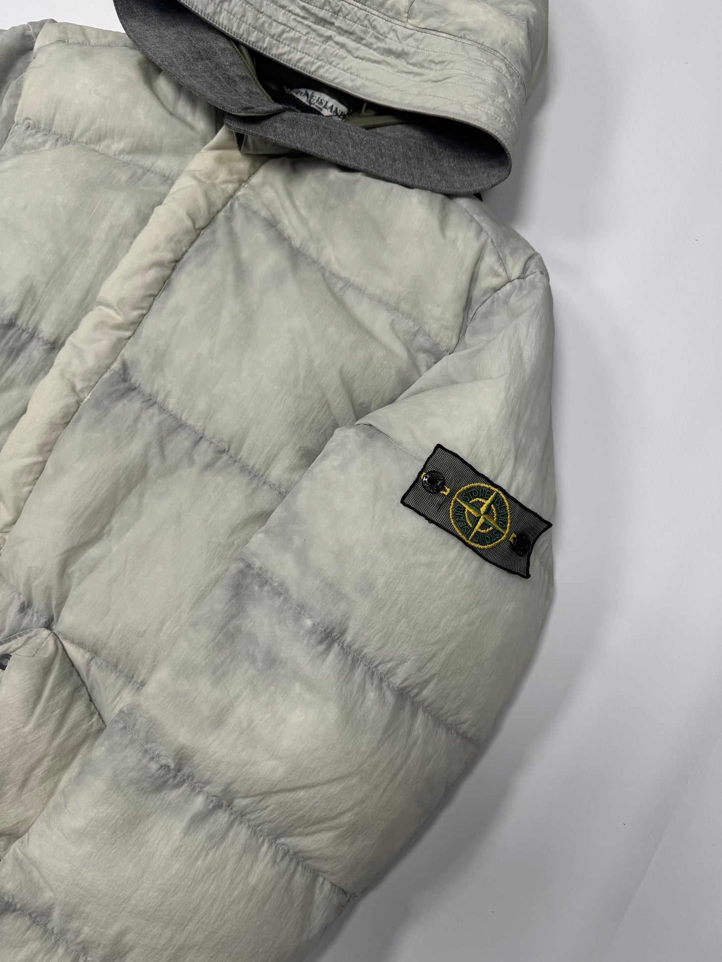 Stone island opaque A/W 2006 mesh badge down jacket (L)