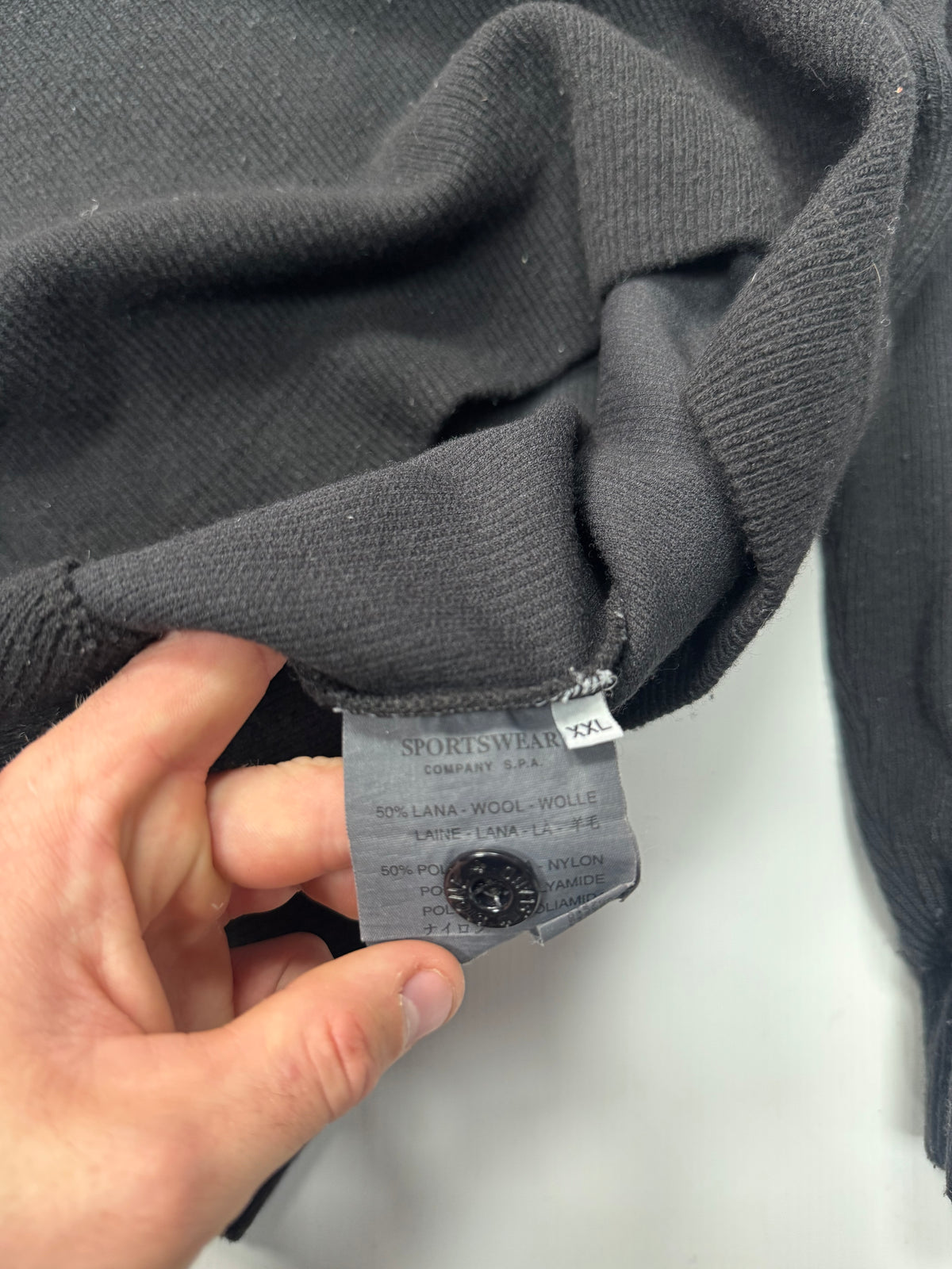 Stone island vintage quarter zip knit sweatshirt (XXL)