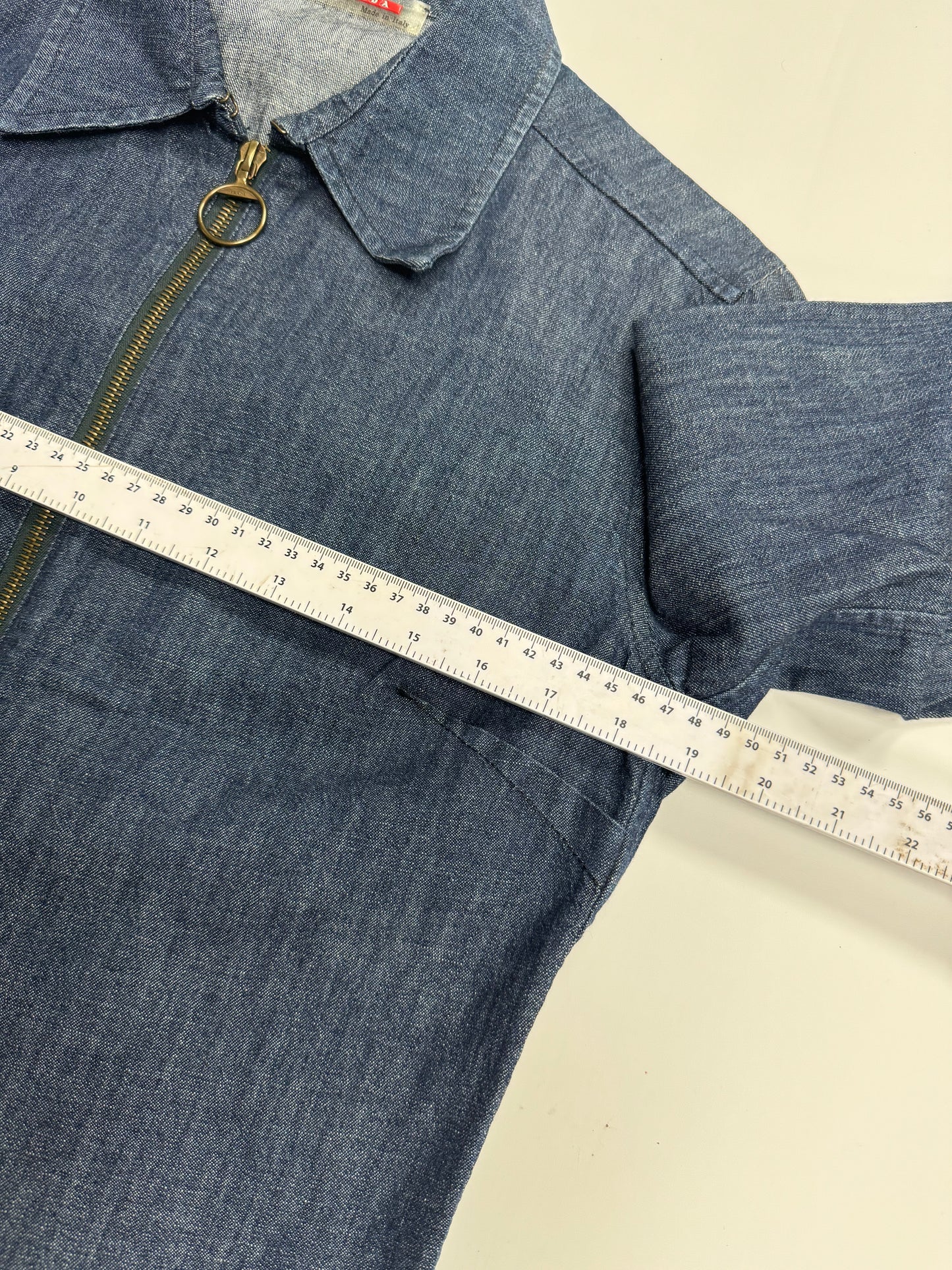 Prada sport denim zip up jacket (M)
