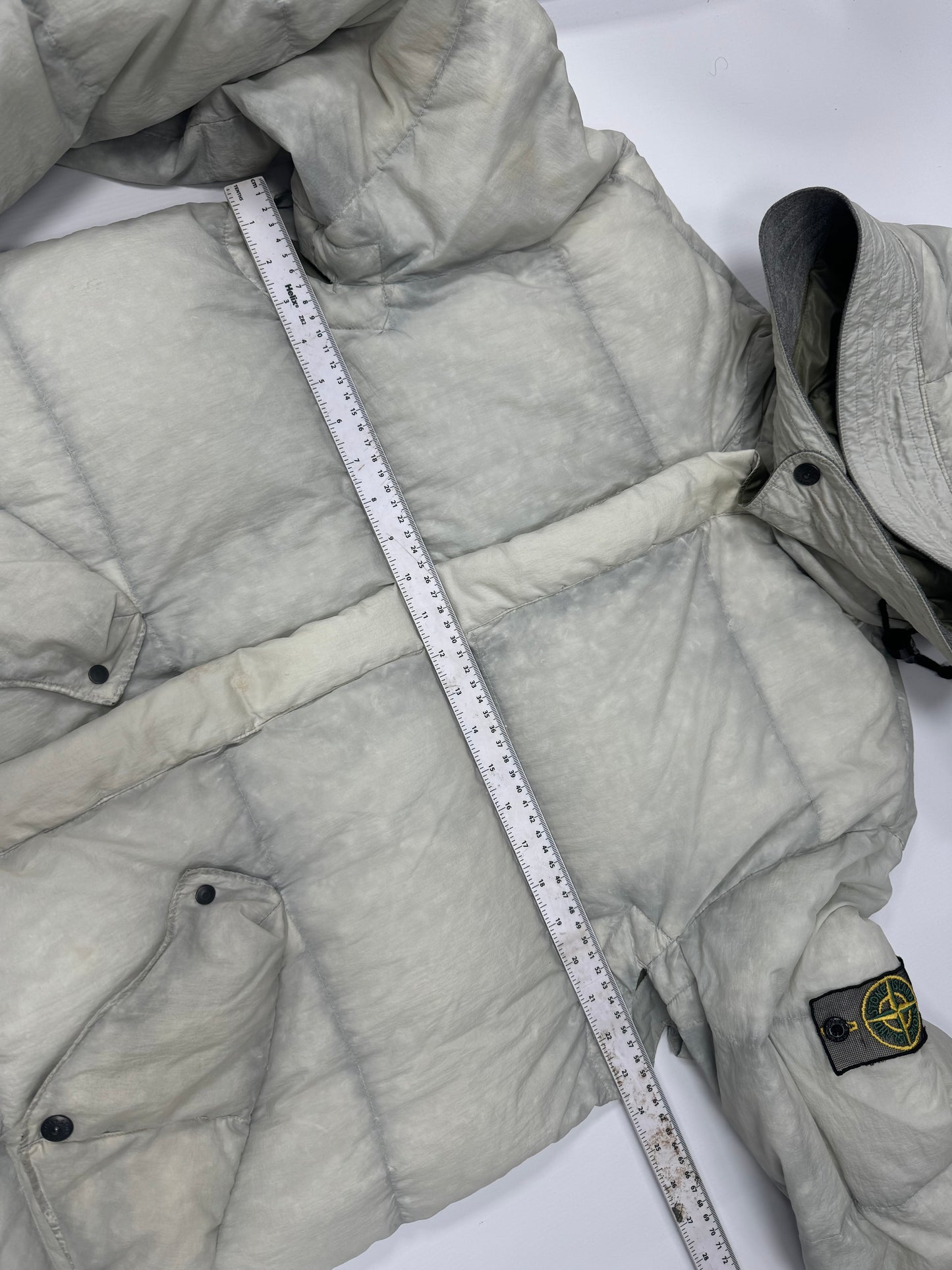 Stone island opaque A/W 2006 mesh badge down jacket (L)