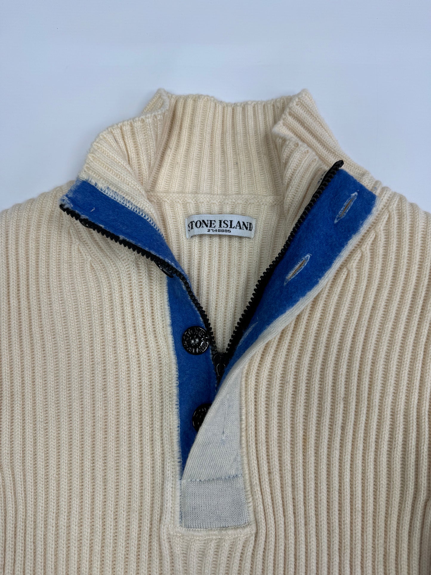 Stone island quarter zip knit (L)