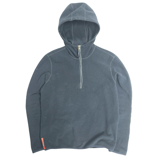 Prada sport quarter zip fleece hoodie (M)