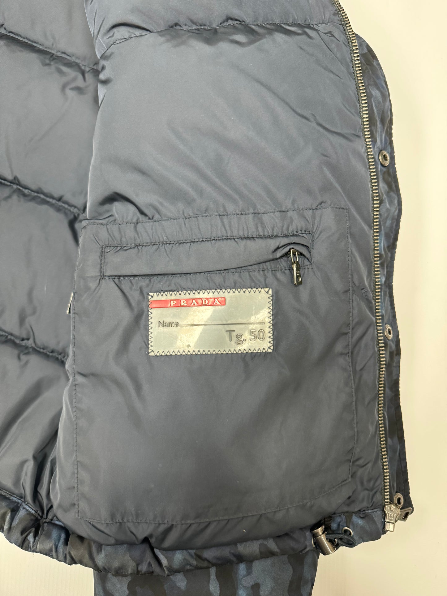 Prada Milano camo down puffer jacket (L)