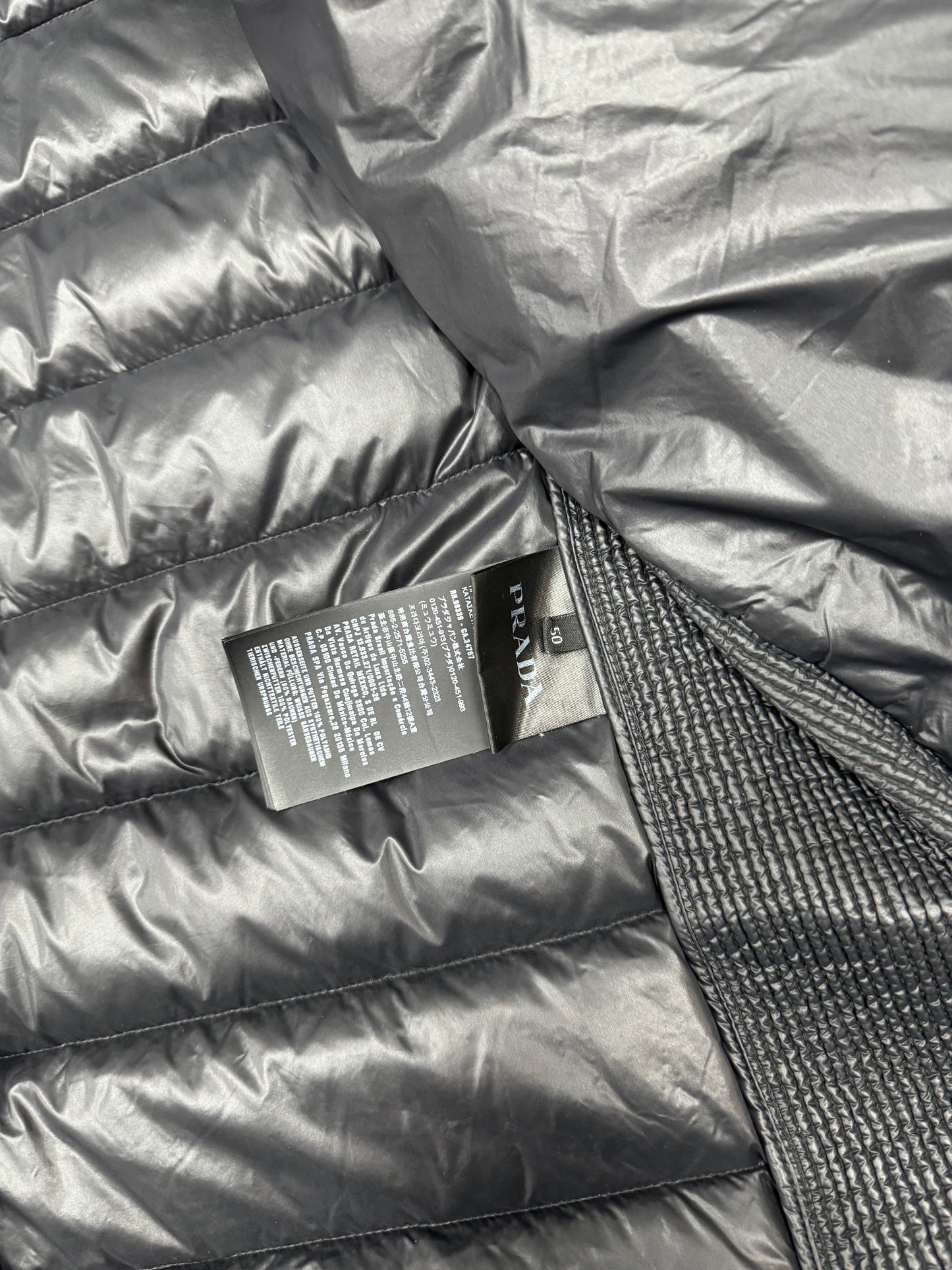 Prada Milano biker style down jacket (L)