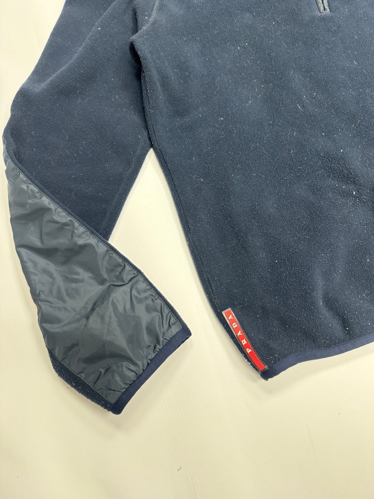 Prada sport quarter zip fleece hoodie (M)
