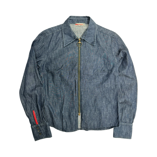 Prada sport denim zip up jacket (M)