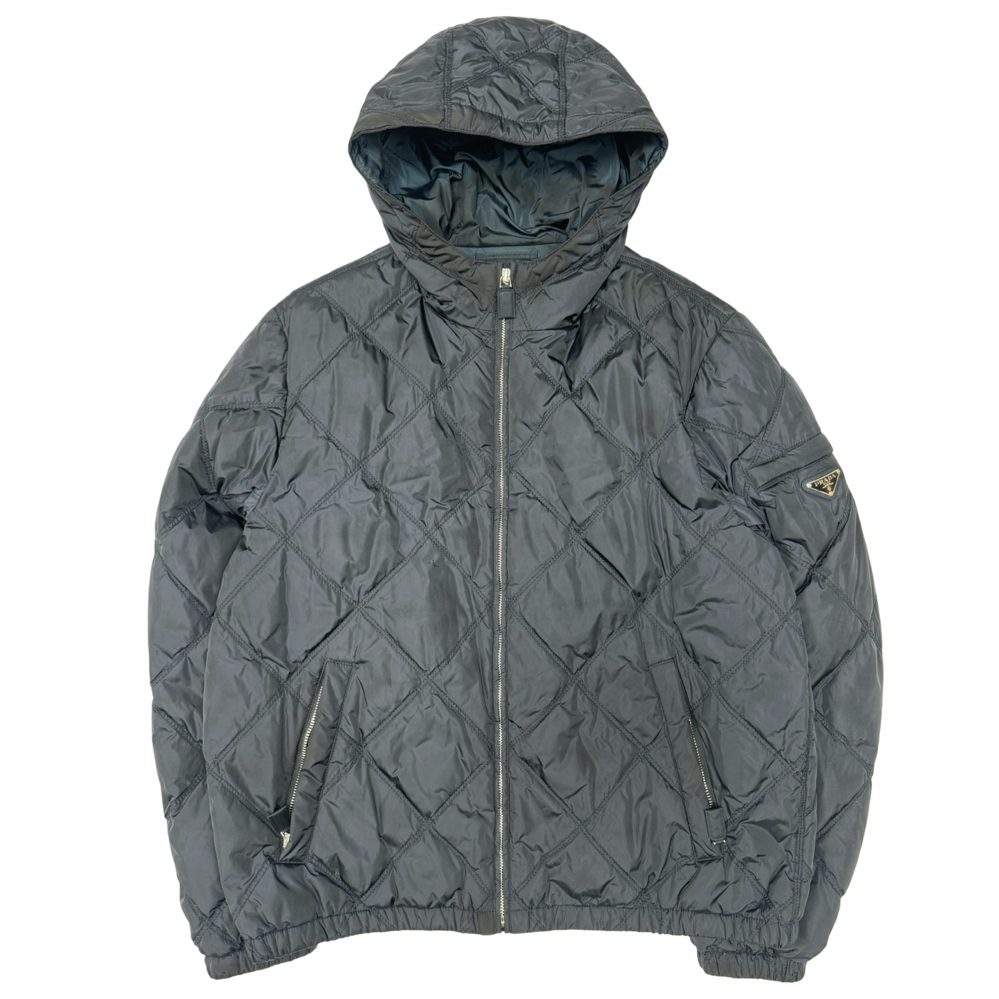 Prada Milano nylon diamond stitch down jacket (XL)