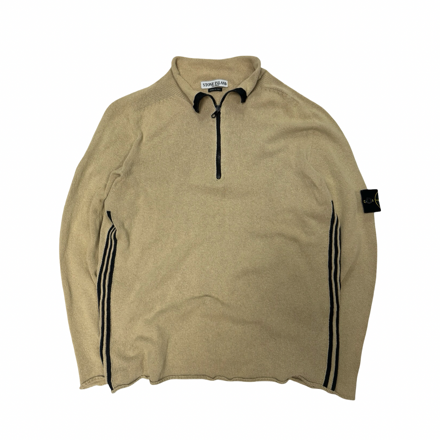 Stone island quarter zip knit sweatshirt (L)