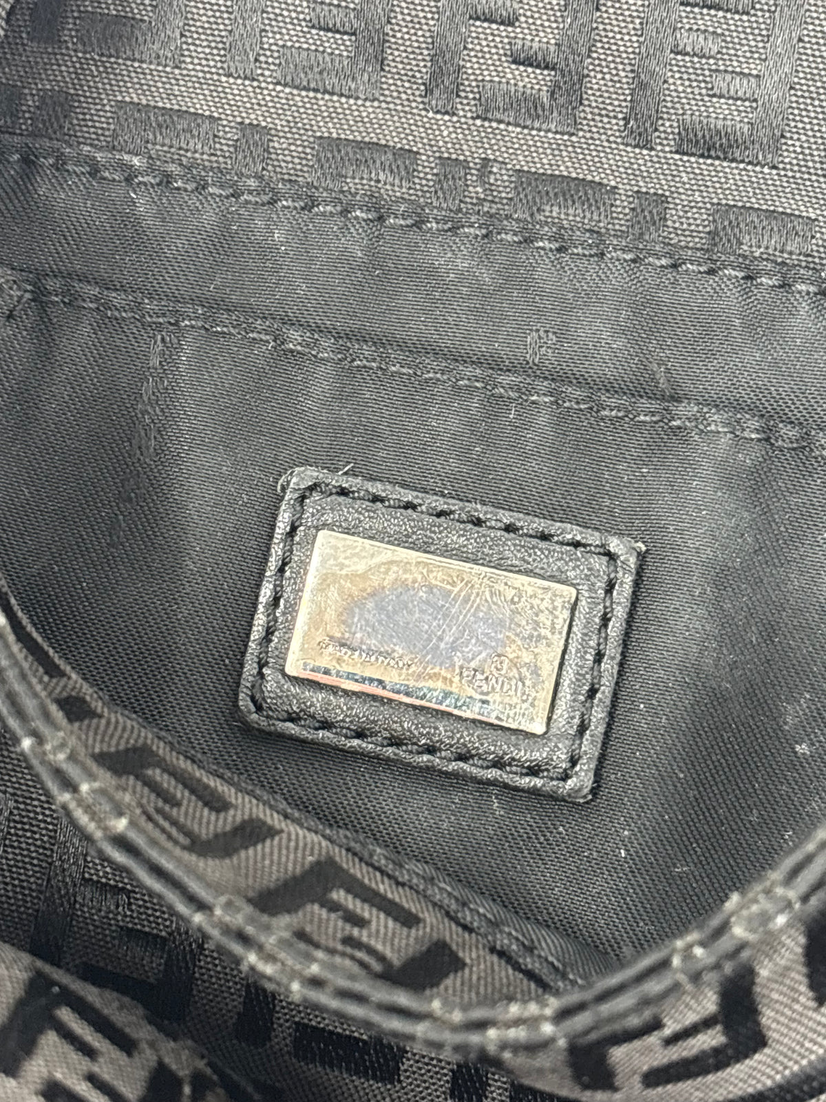 Fendi Zucca mini FF baguette shoulder bag