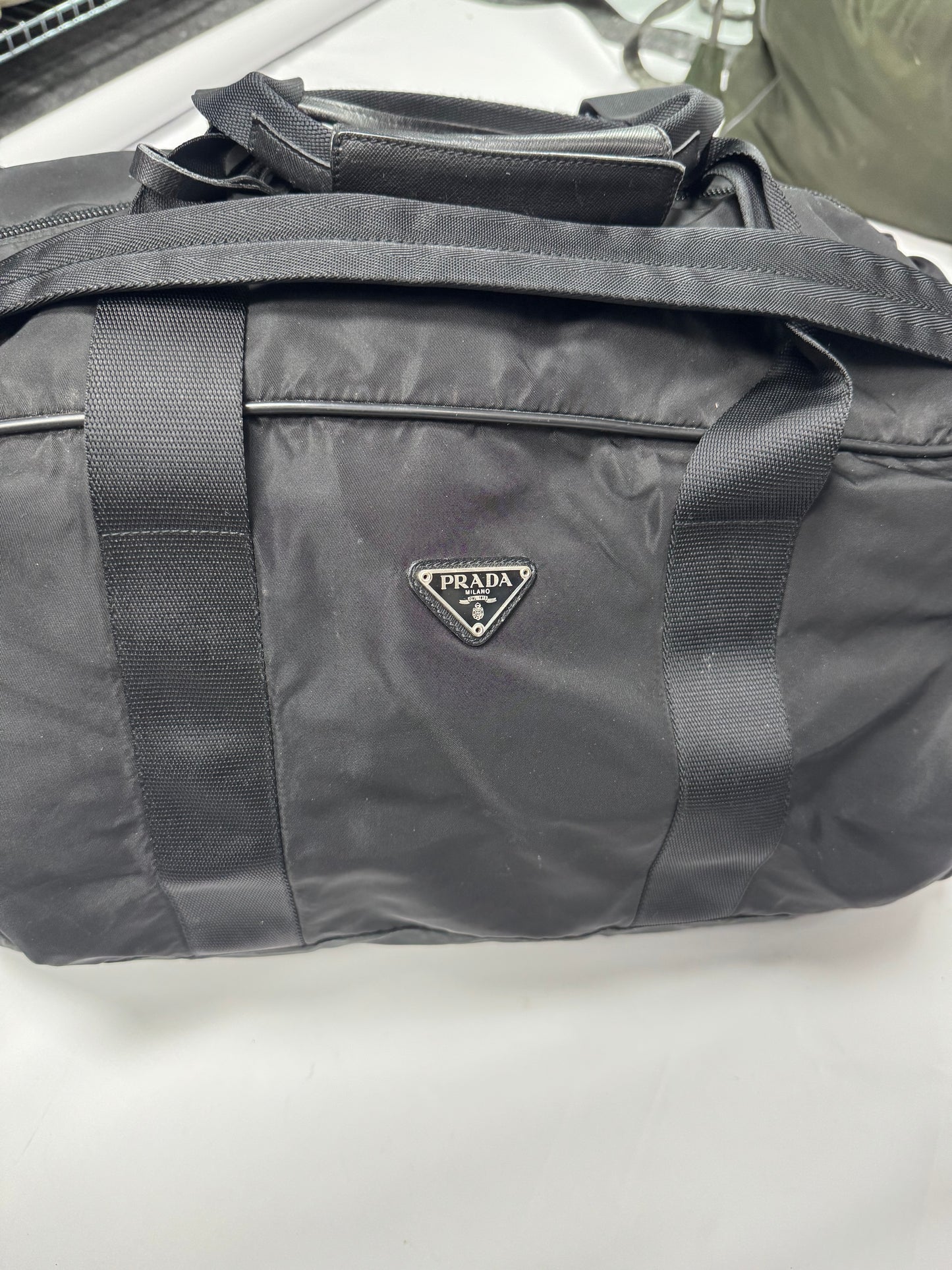 Prada Milano nylon duffle bag (L)