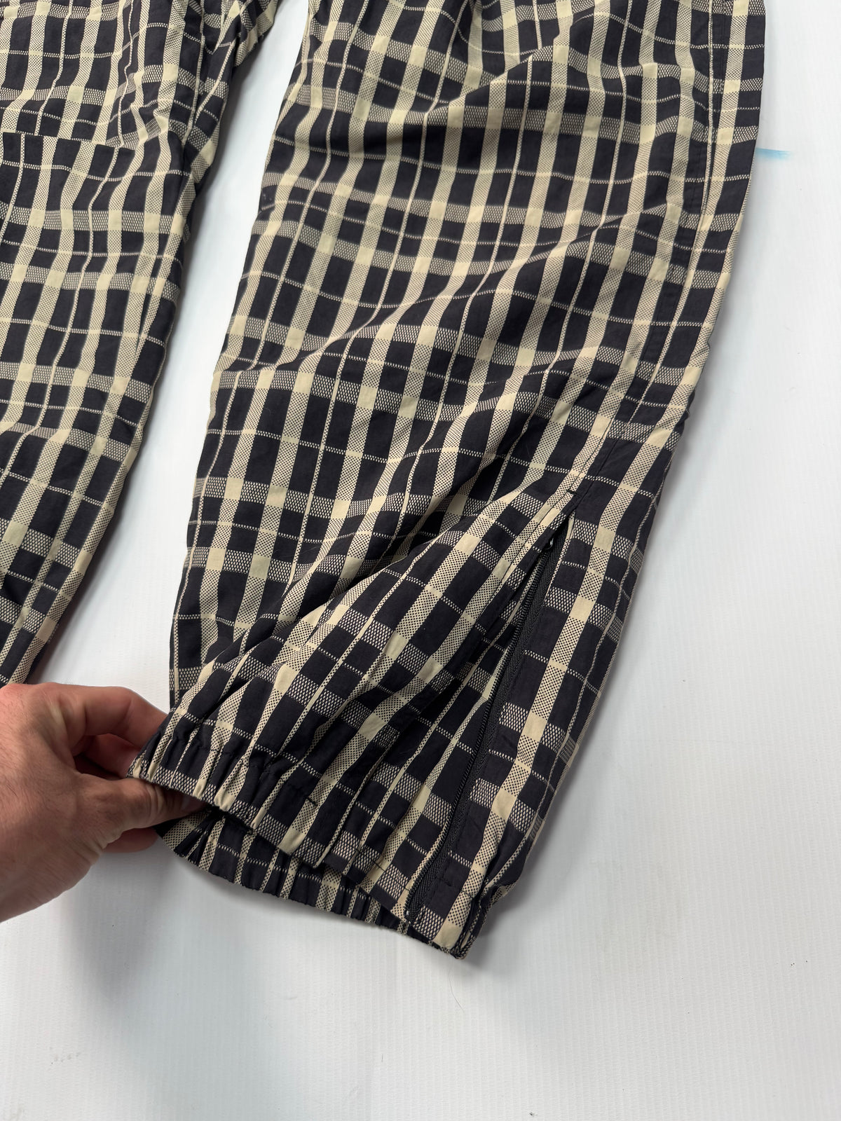 Supreme plaid track pants (M)