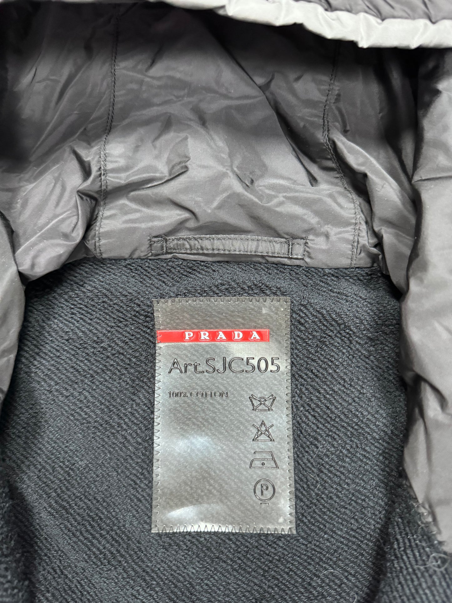 Prada sport nylon panel zip up hoodie (M)