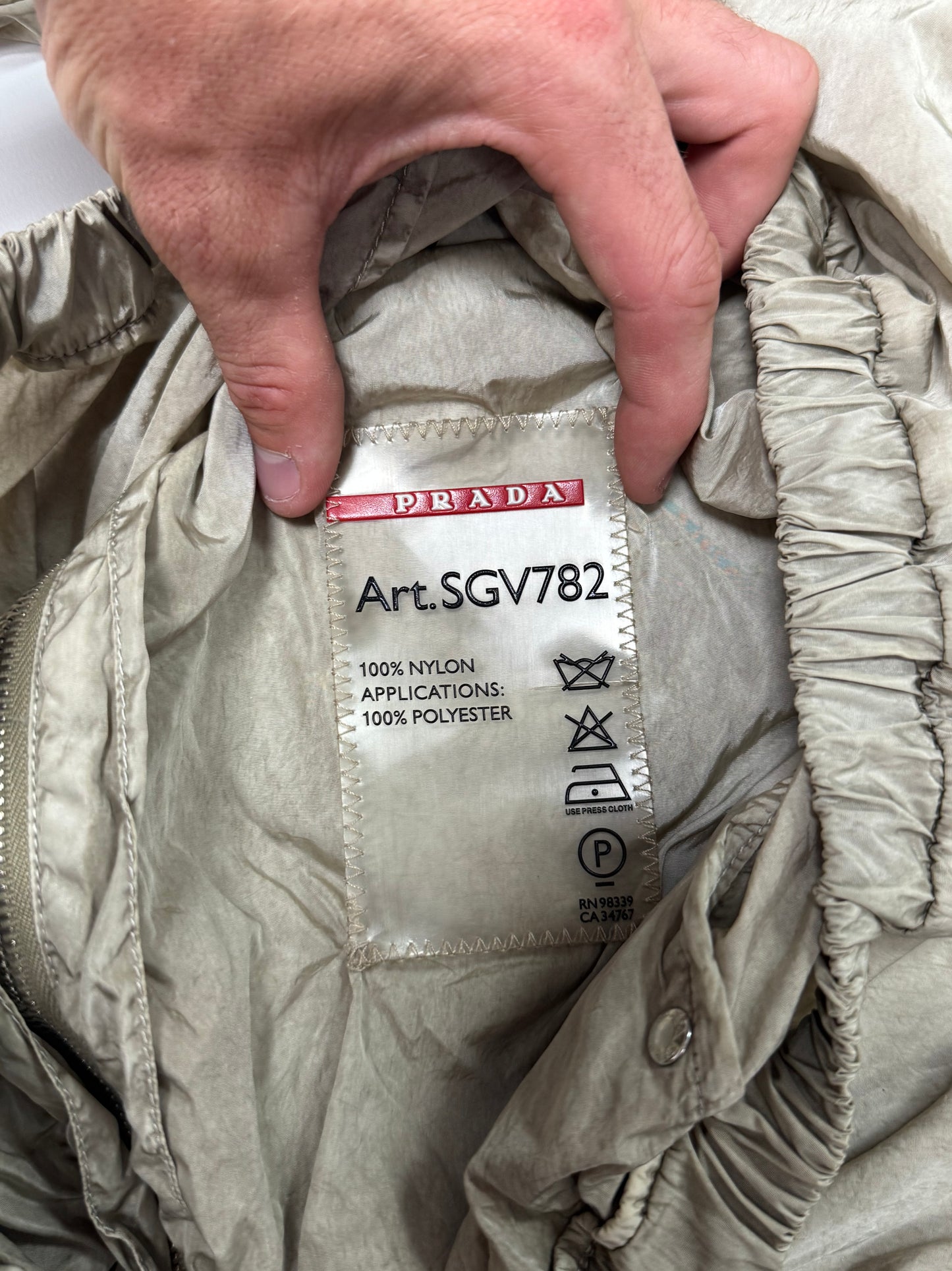 Prada sport nylon zip up jacket (M)