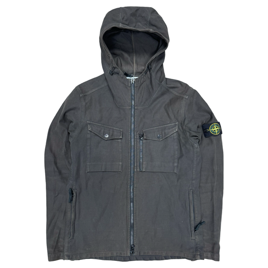 Stone island hooded over shirt (M)