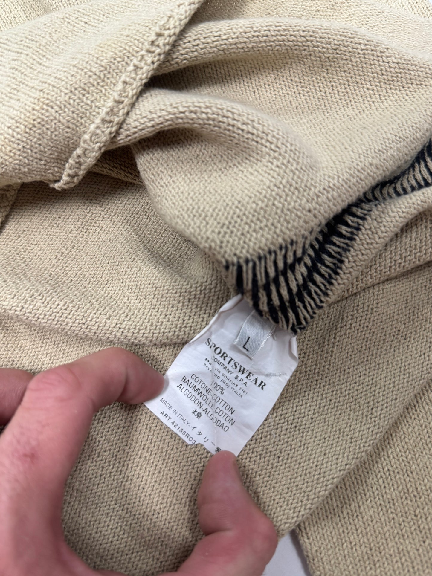Stone island quarter zip knit sweatshirt (L)