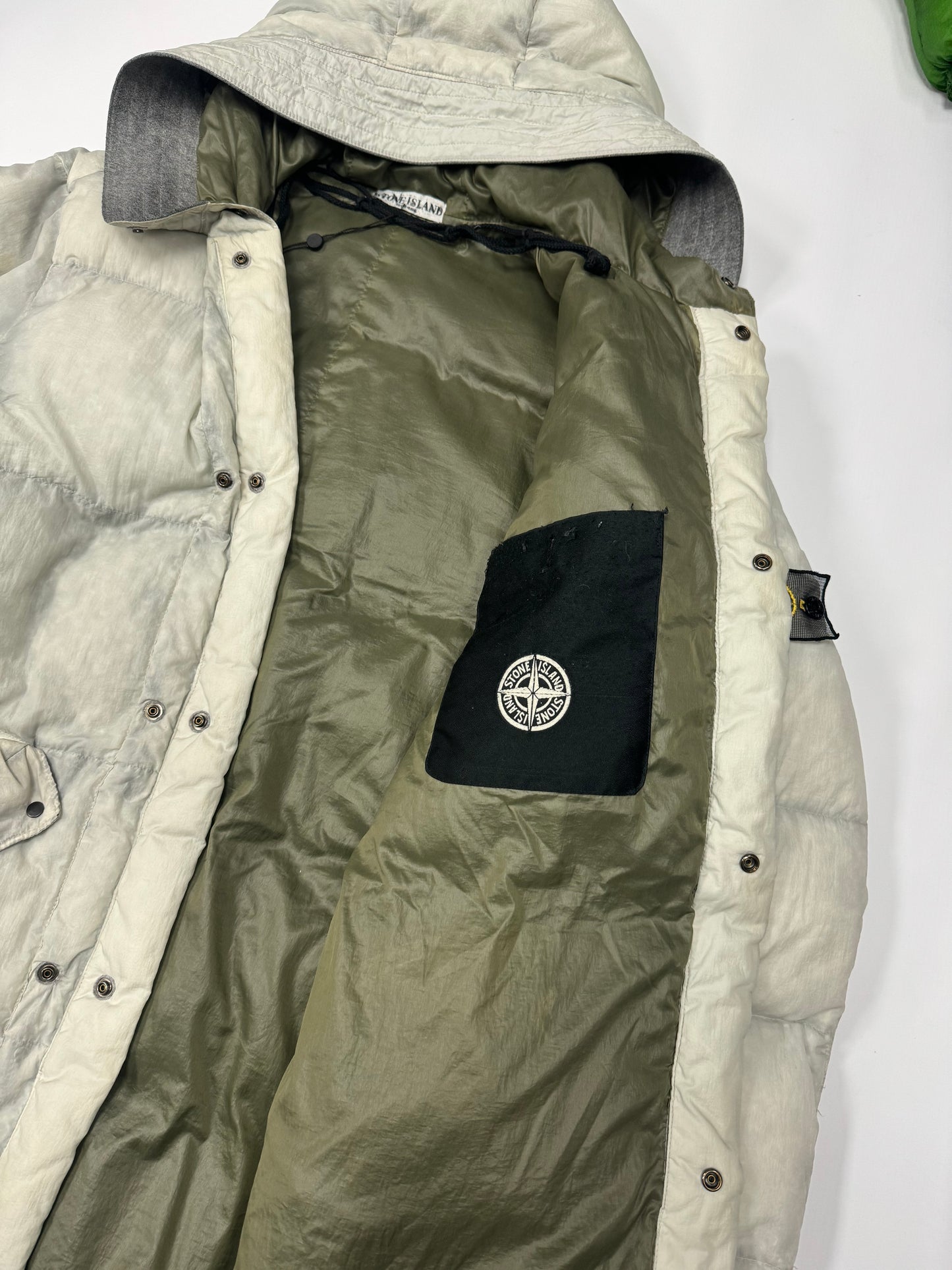Stone island opaque A/W 2006 mesh badge down jacket (L)