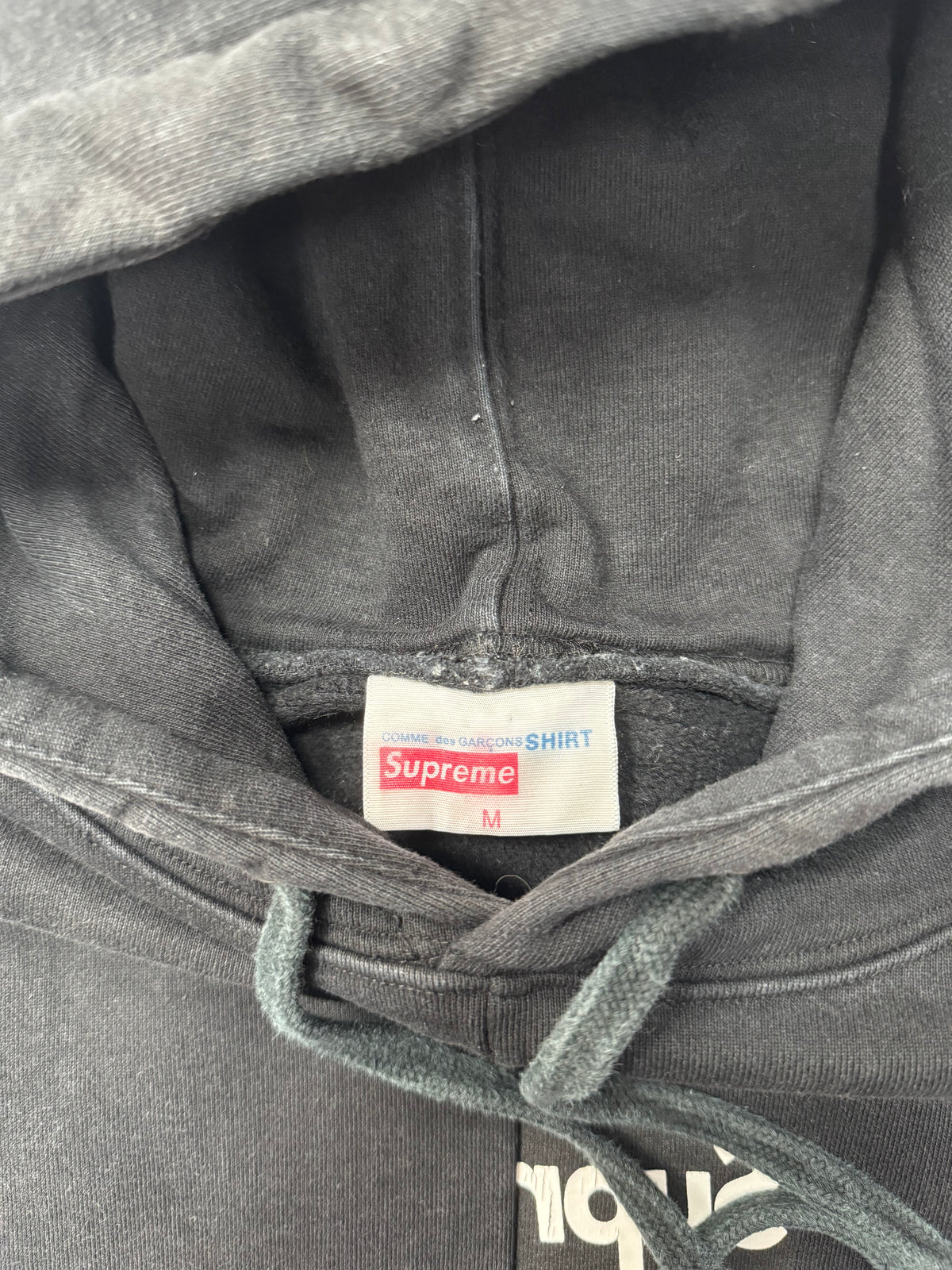 Supreme x comme des garçon split box logo hoodie (M)