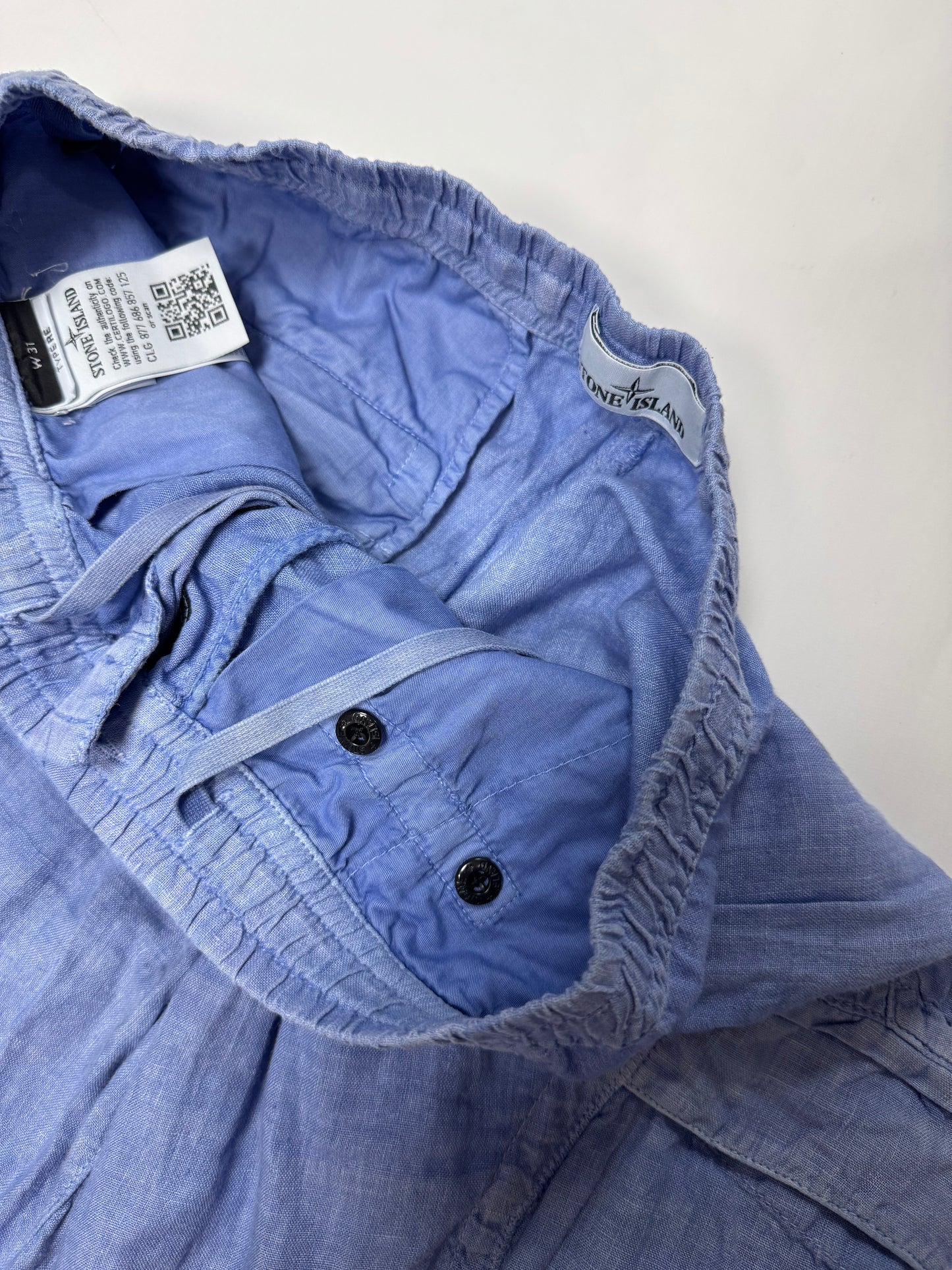 Stone island linen cargo shorts (31W)