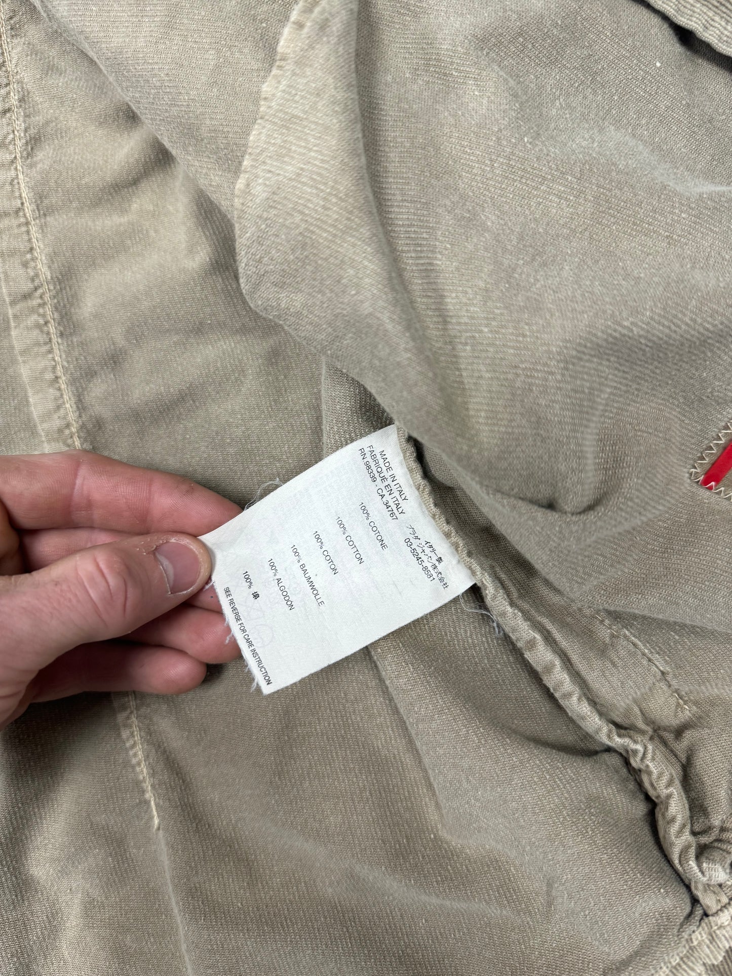 Prada sport cord Harrington over shirt (L)