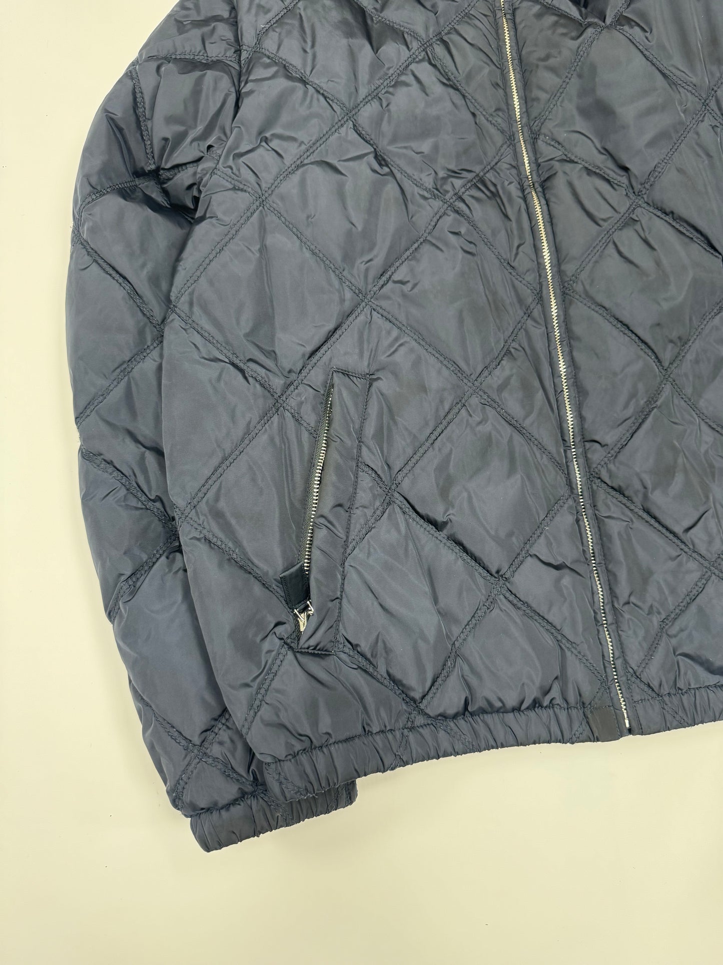 Prada Milano nylon diamond stitch down jacket (XL)