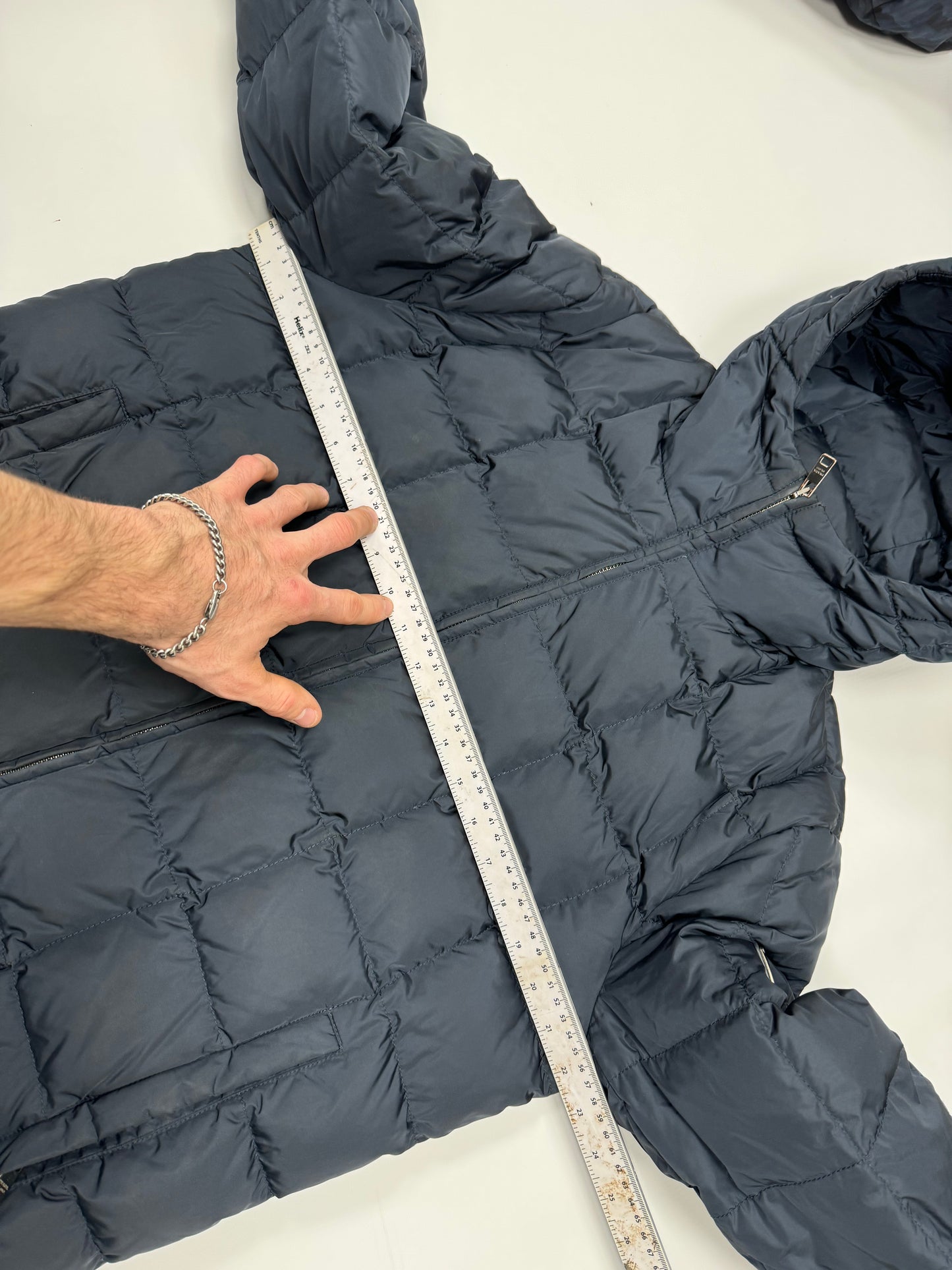 Prada Milano nylon square panel down jacket (L)
