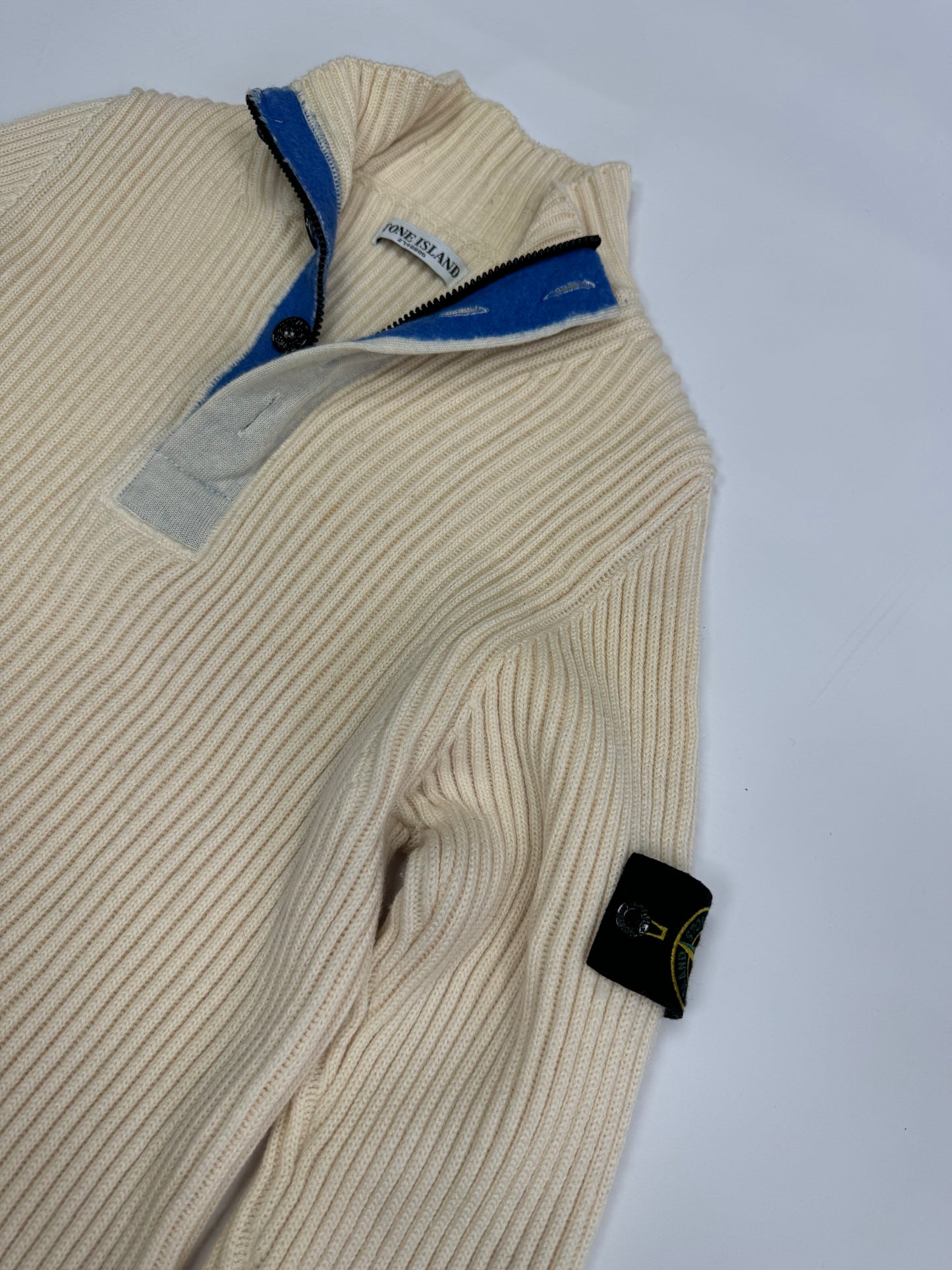 Stone island quarter zip knit (L)