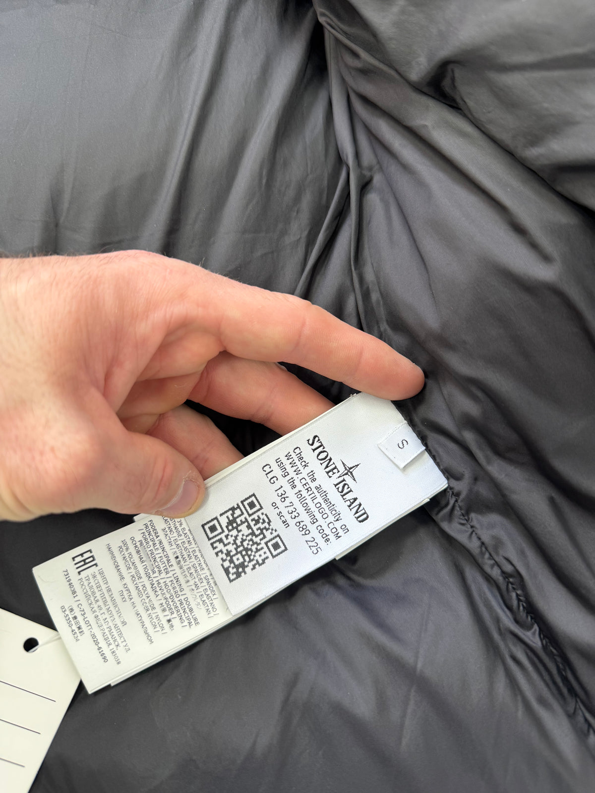 Stone island shadow project down jacket (S)