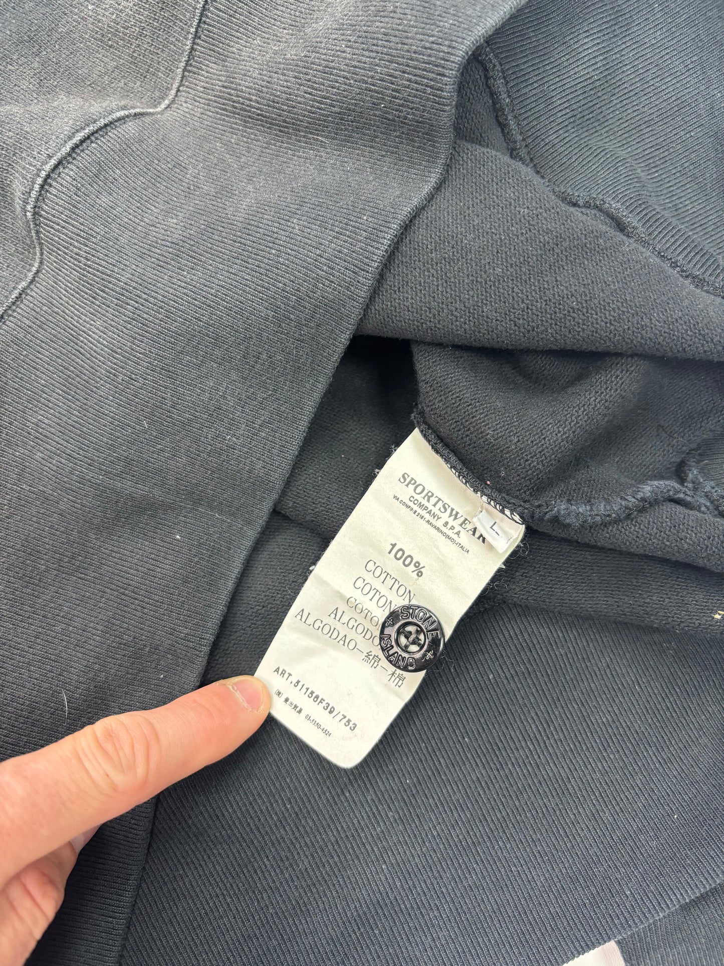 Stone island button up jumper (L)