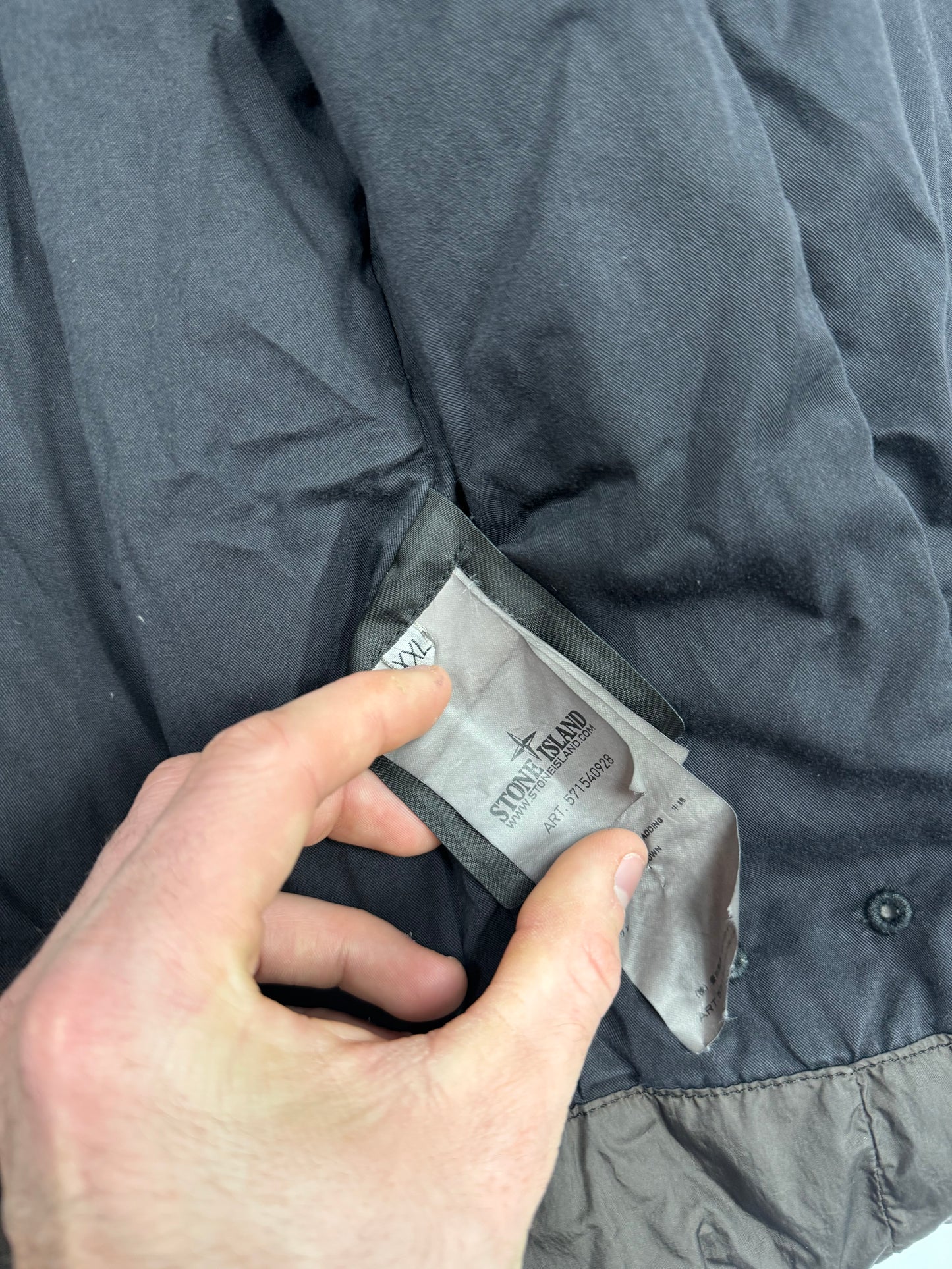 Stone island 30th anniversary garment dyed nylon tela down jacket (XL)