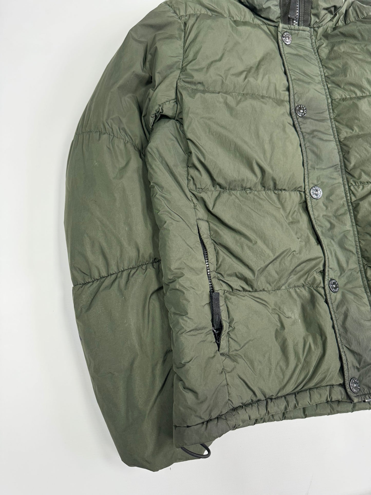 Stone island crinkle reps down jacket (L)