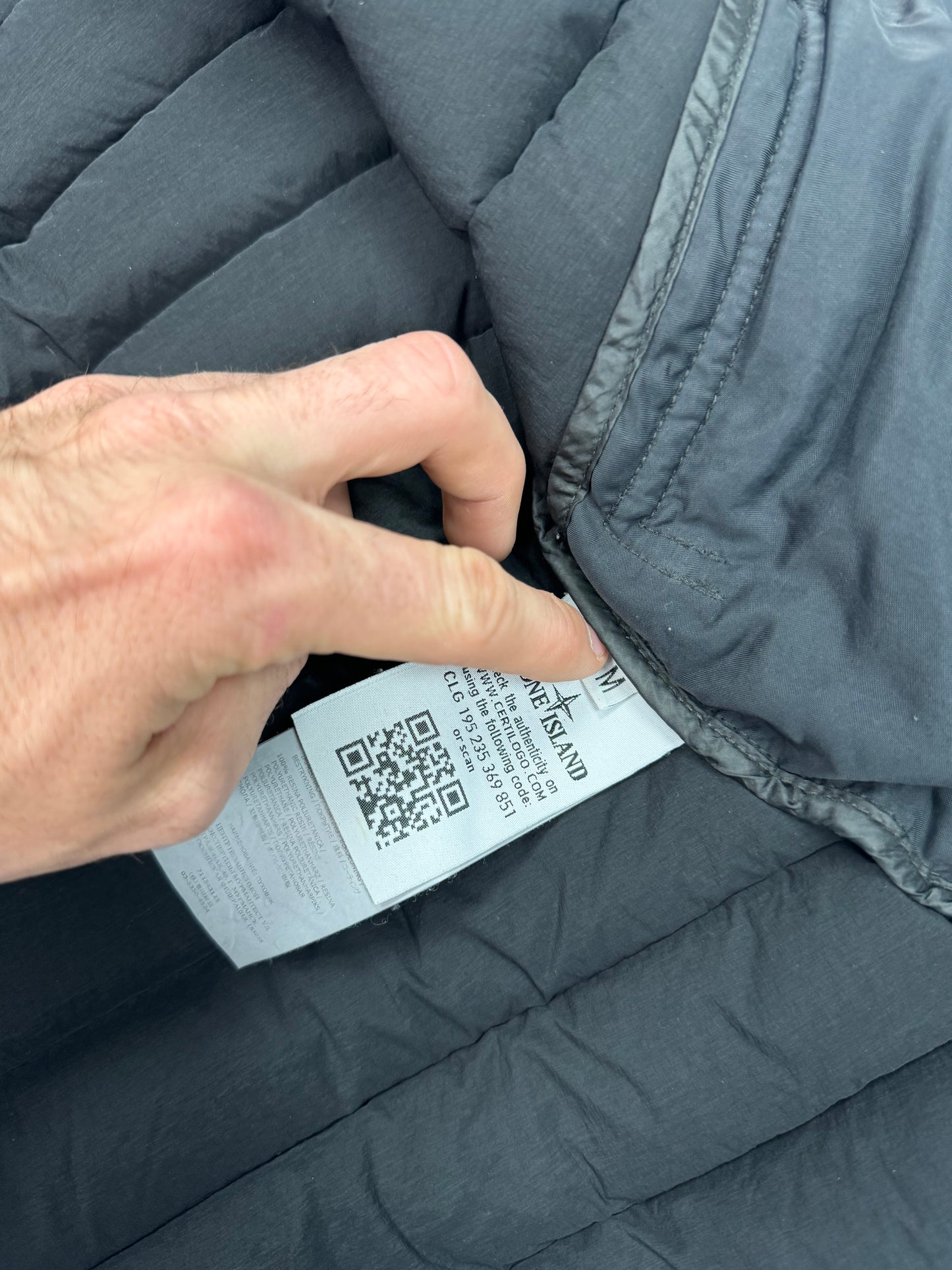 Stone island loom woven down jacket (M)