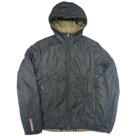 Prada sport padded nylon reversible jacket (L)