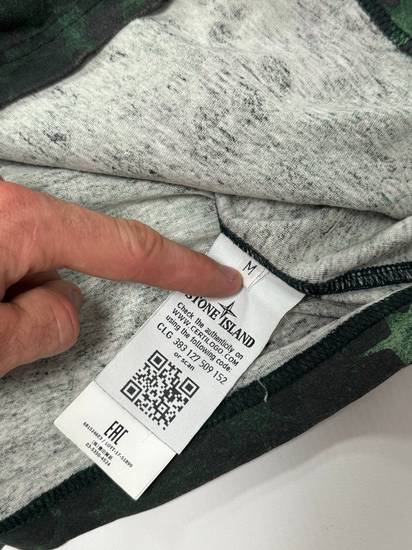 Stone island alligator camo t shirt (M)