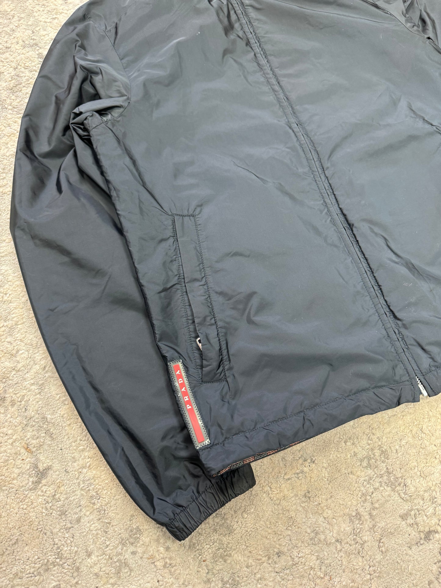 Prada sport chequered reversible nylon jacket (S)