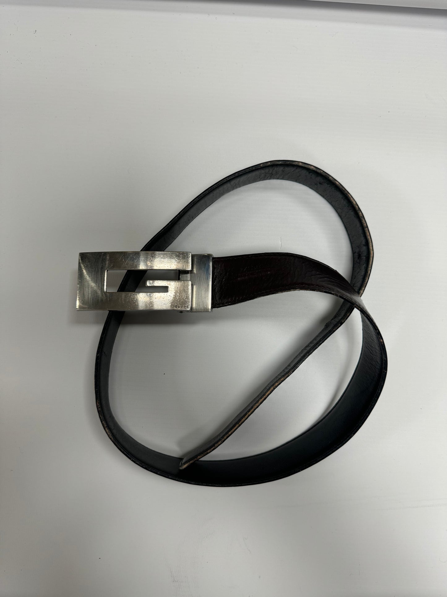 Gucci G buckle belt (S)