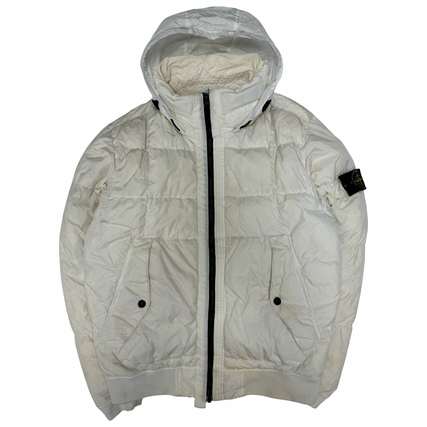 Stone island garment dyed down puffer (S)