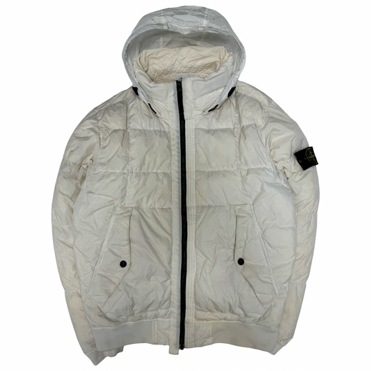 Stone island garment dyed down puffer (S)